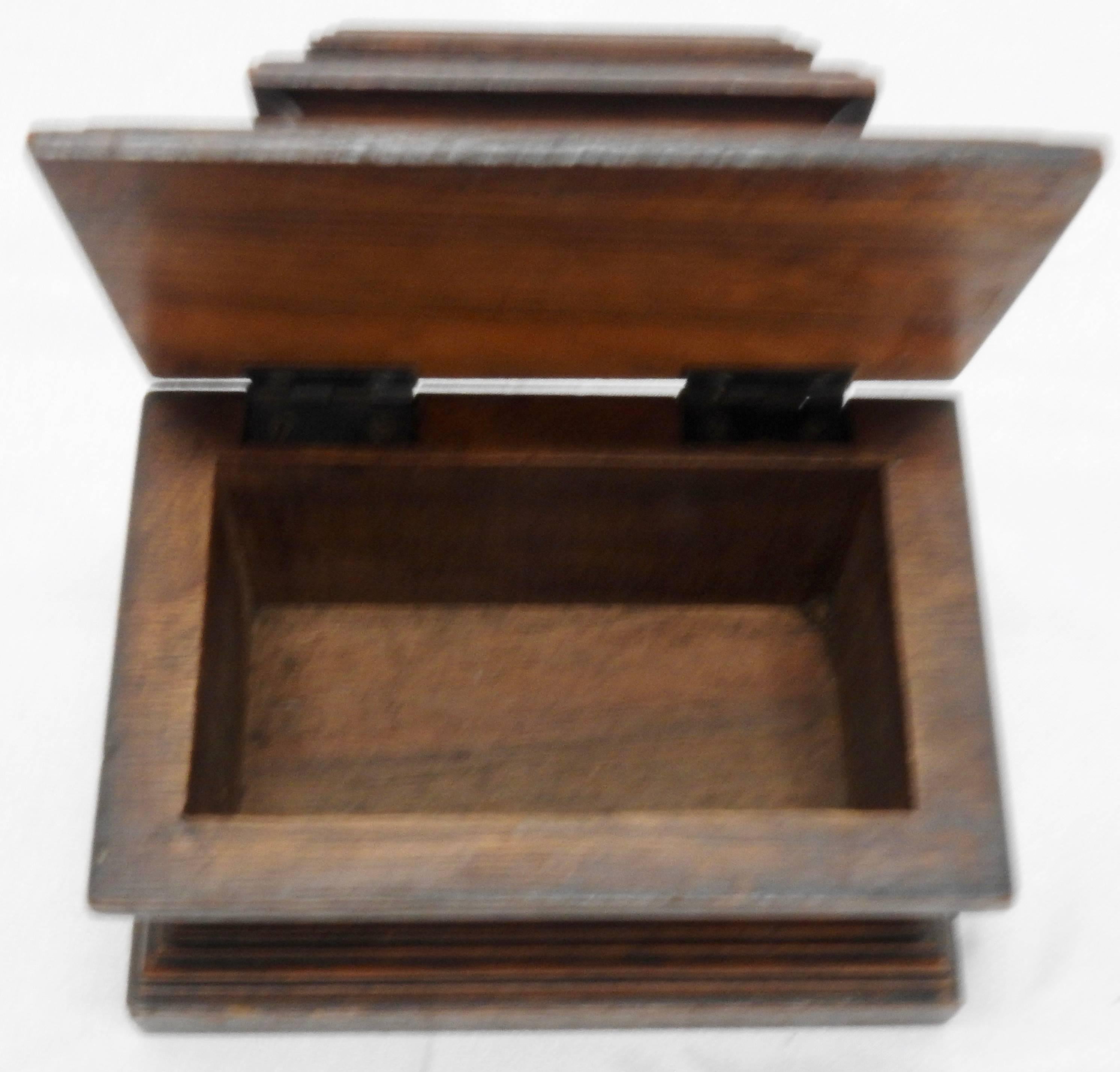 American Walnut Dresser Box, Vintage For Sale