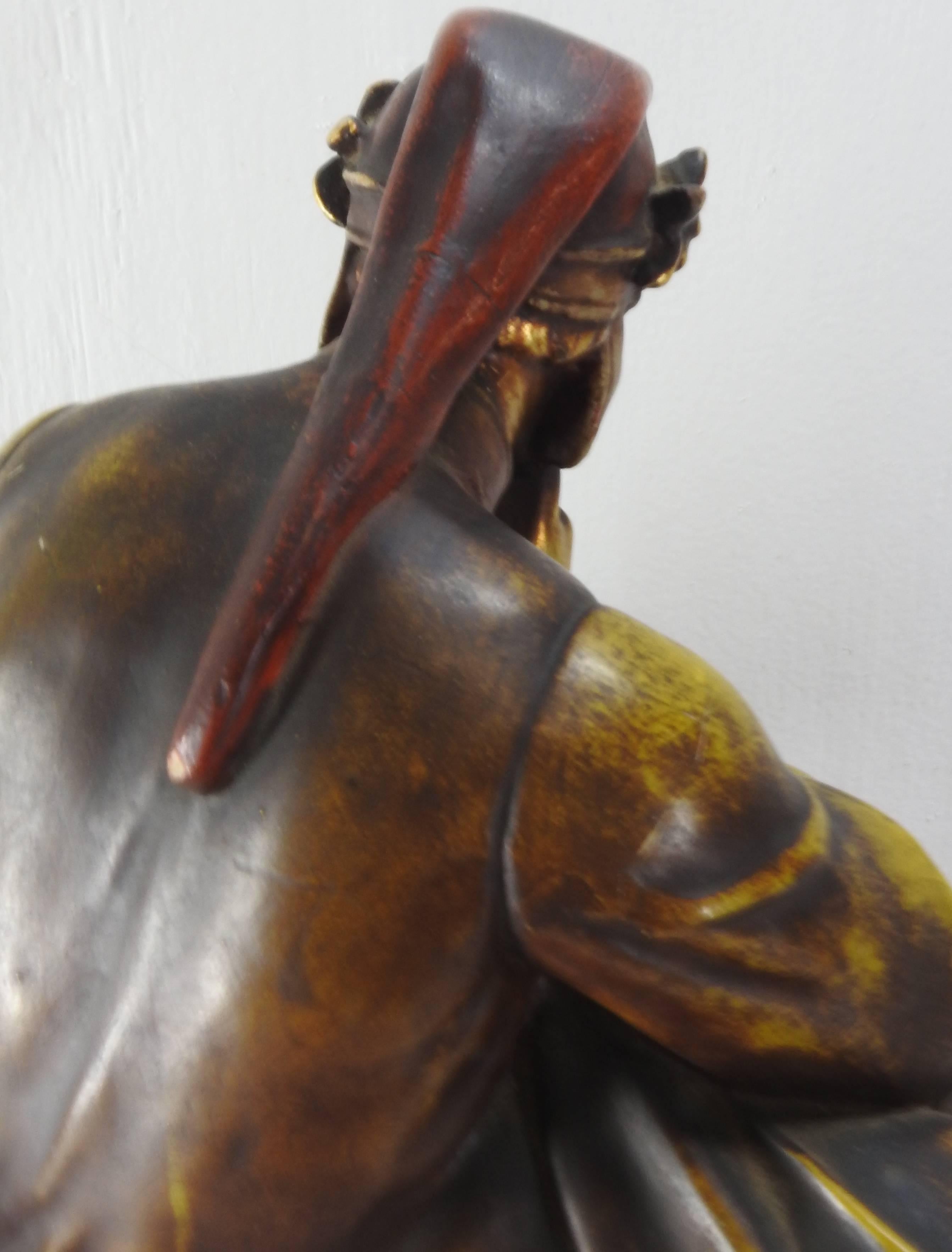 Gothic Revival Italian Dante Statue, 19th Century For Sale