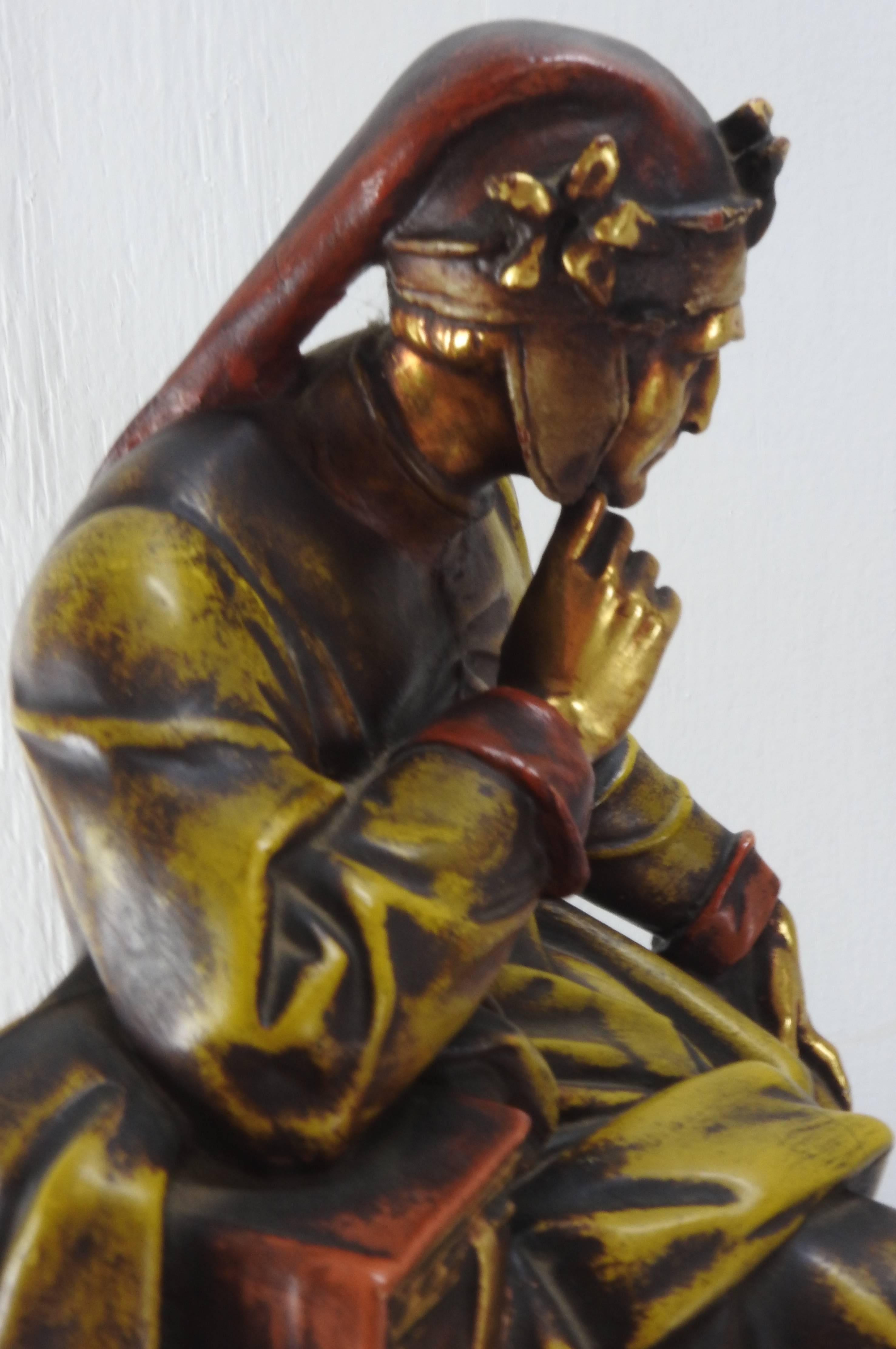 Italian Dante Statue, 19th Century For Sale 3