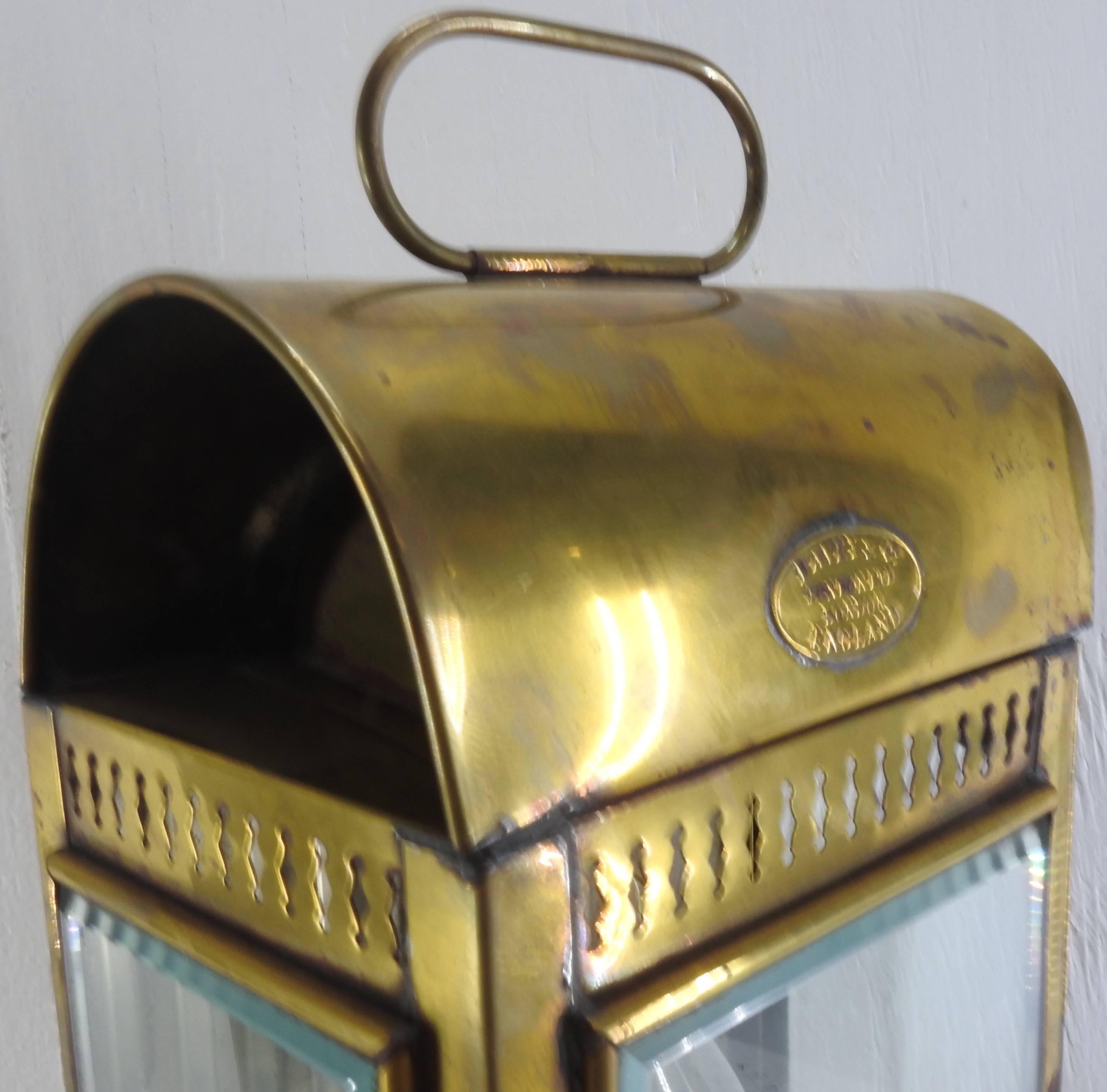 Davey & Co. Brass Kerosene Lantern 1