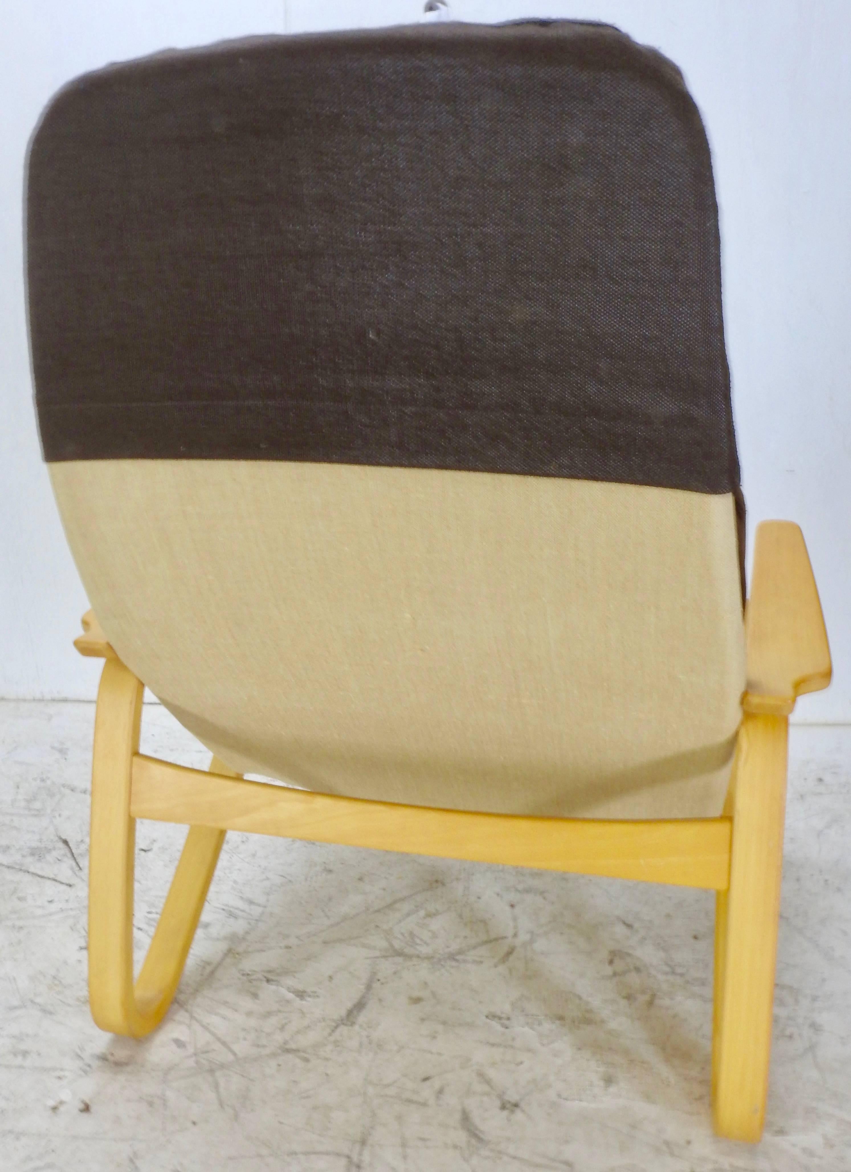 Fabric Danish Modern Lounge Chair by DUX For Sale