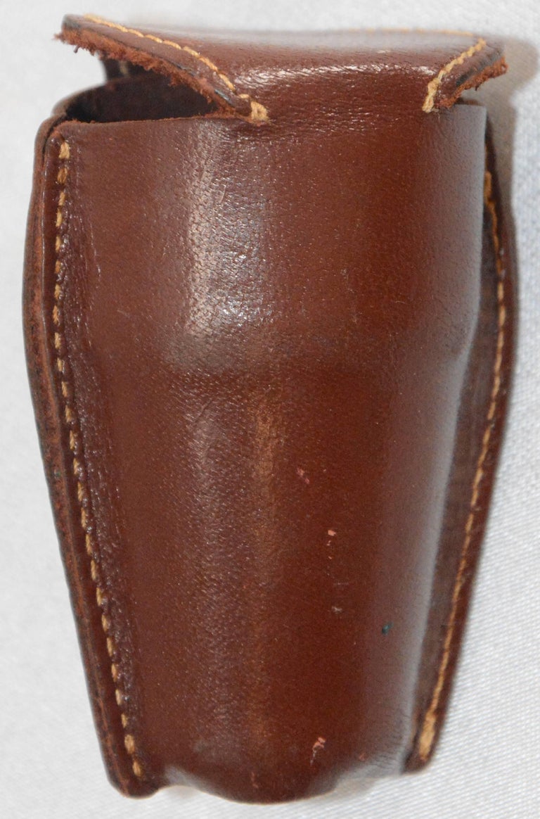 Copper Shot Glasses in Leather Travel Case by West Bend, MidCentury