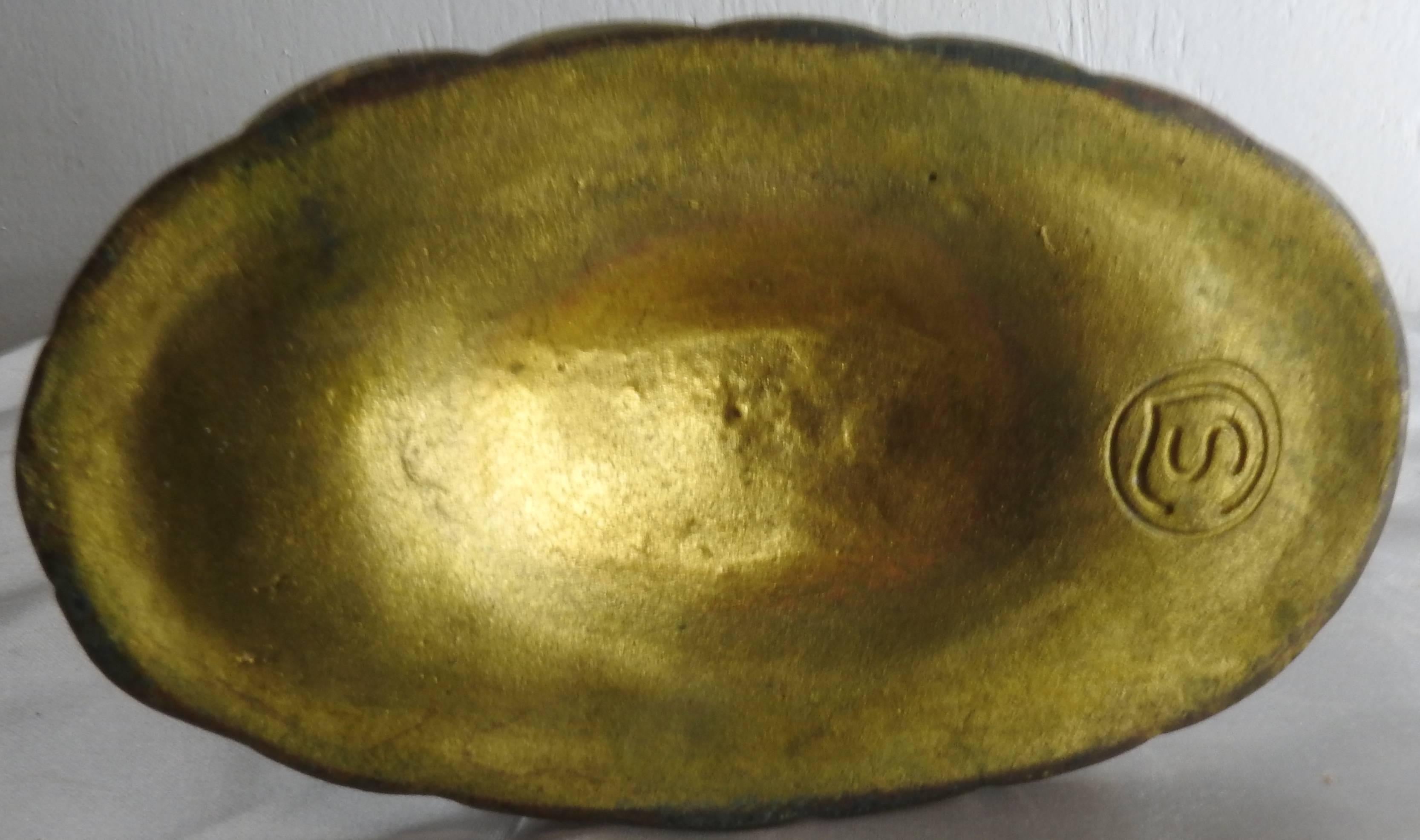 Louis Comfort Tiffany Bronze Antique Candleholder In Fair Condition For Sale In Cookeville, TN