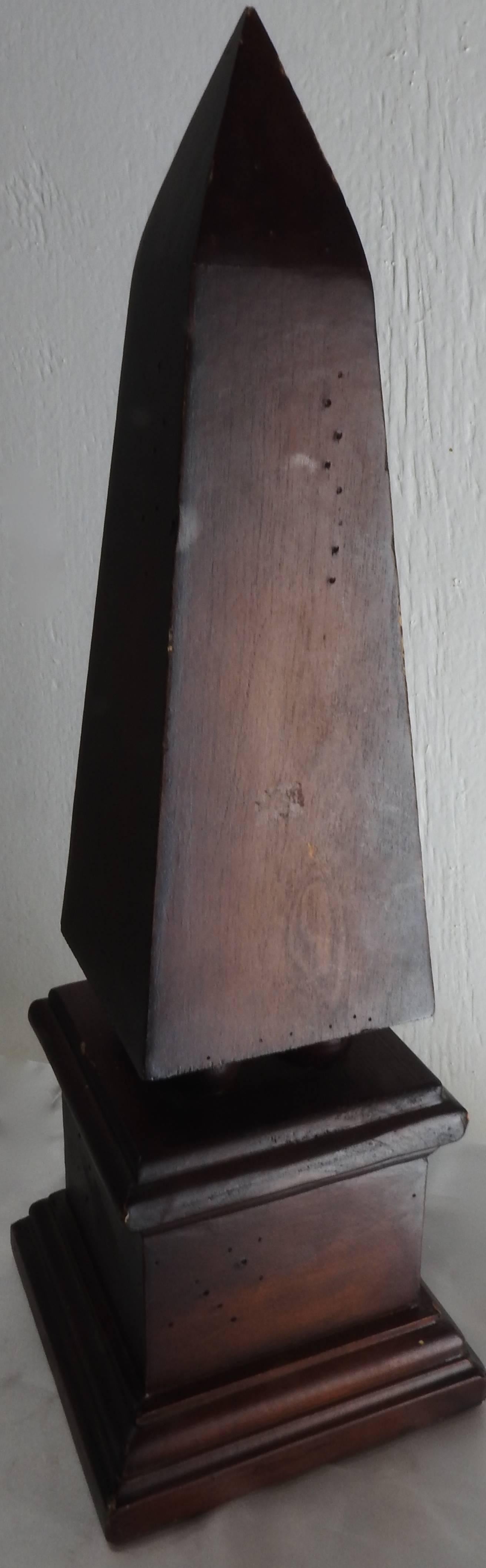 American Wood Obelisk Vintage For Sale