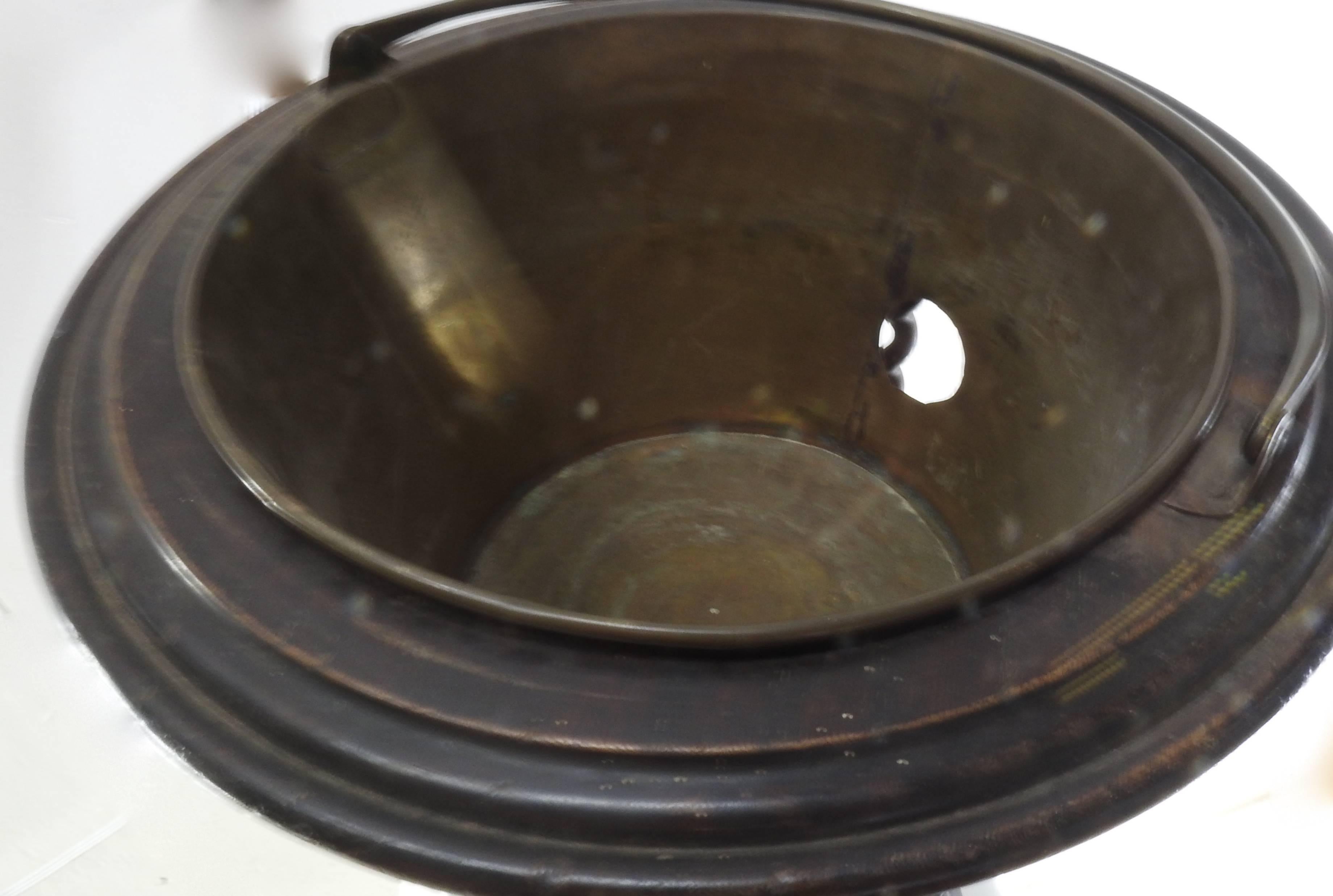 Brass Dutch Tea Bucket Vintage For Sale