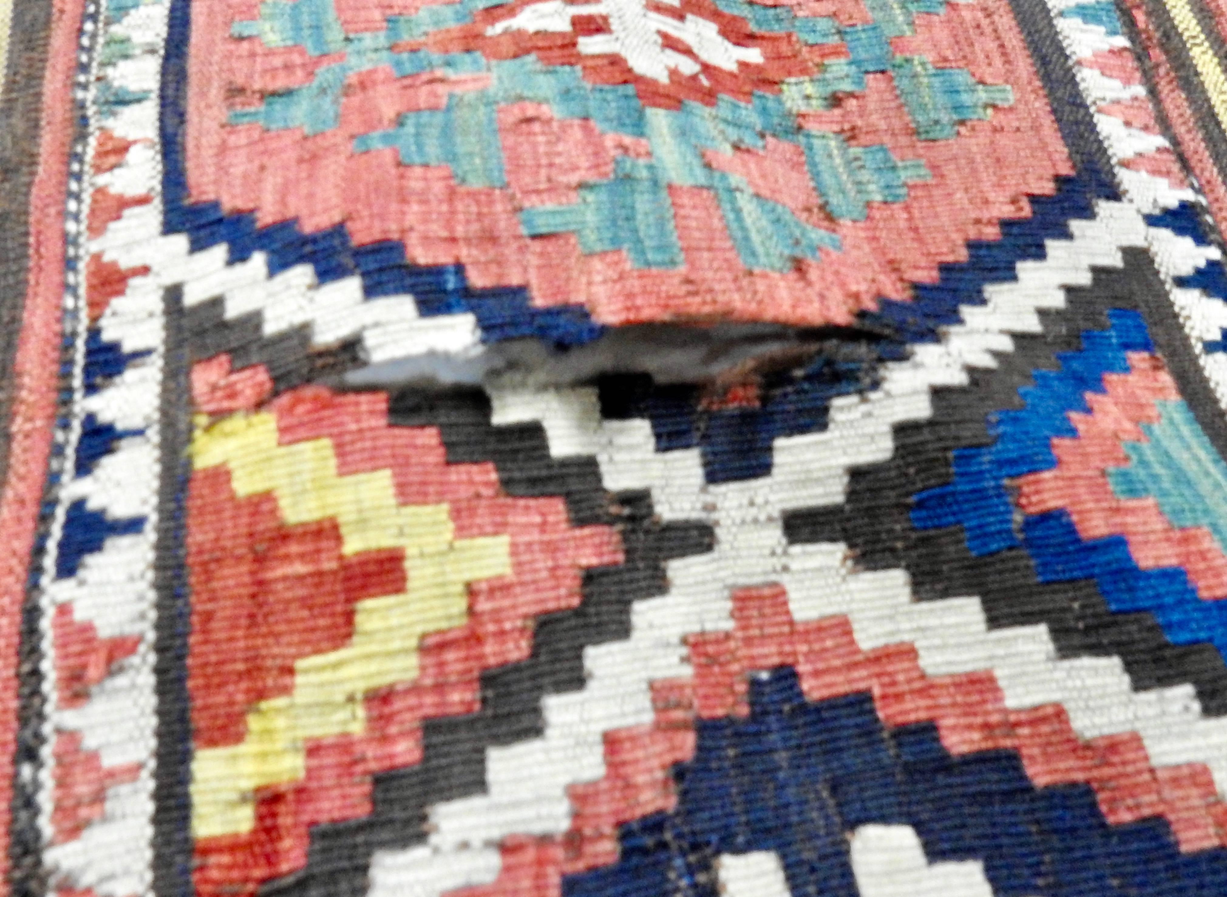 Handwoven Turkish Kilim Carpet Runner For Sale 3