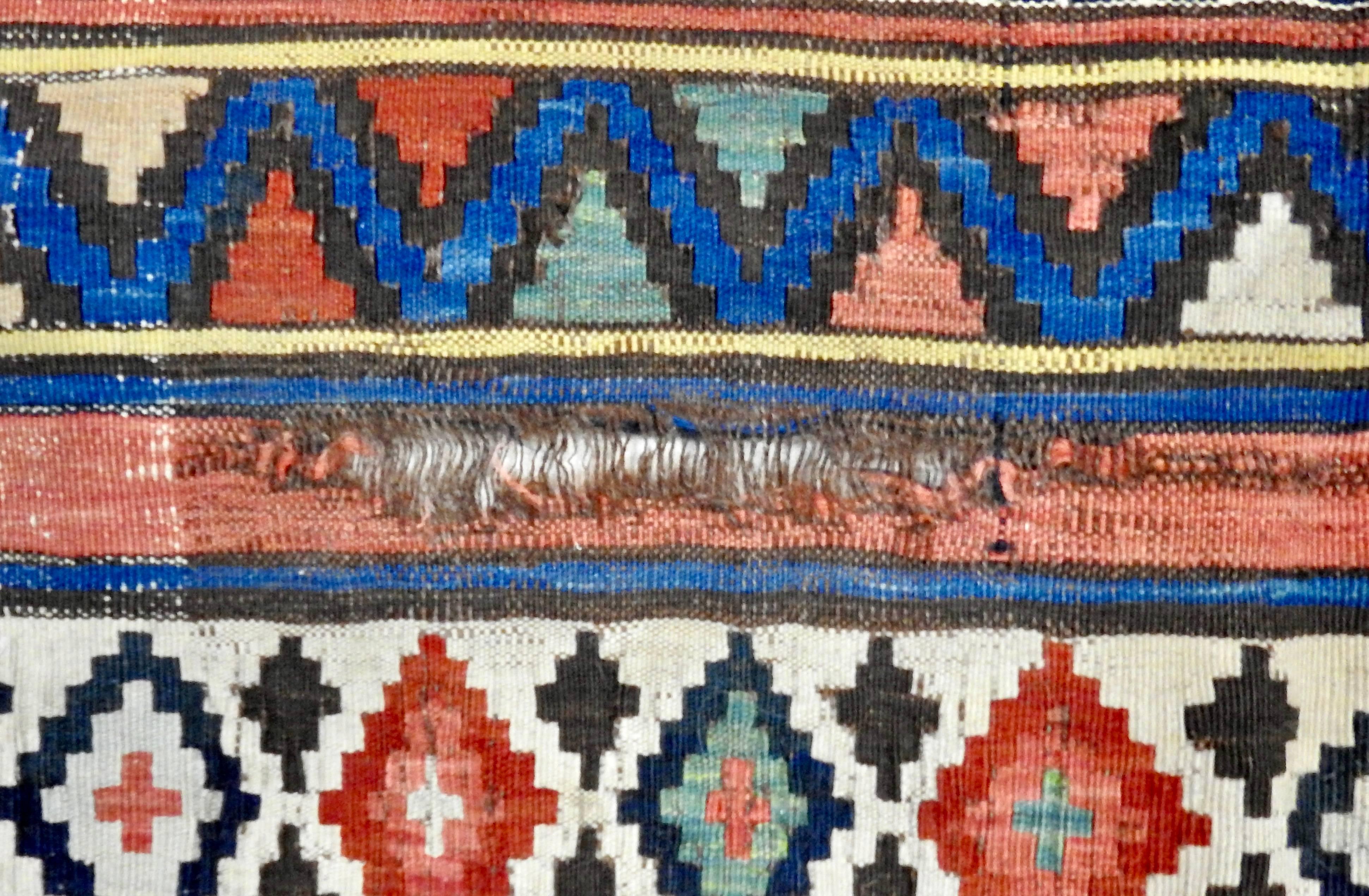 Handwoven Turkish Kilim Carpet Runner For Sale 4