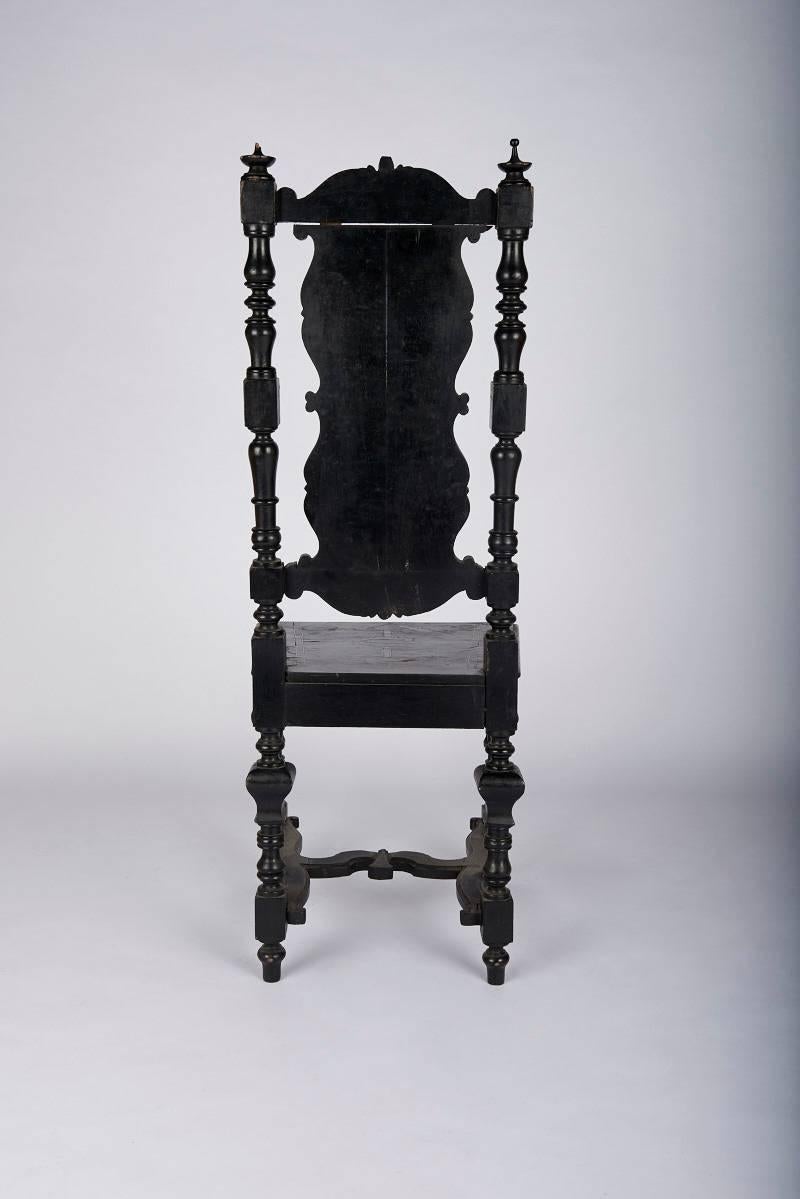 Venusian Style Italian 18th Century Bone Inlay Chair In Good Condition In Notting Hill, GB