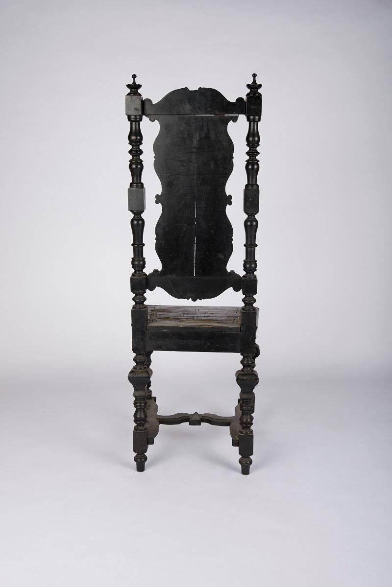Venusian Style Italian 18th Century Bone Inlay Chair 3