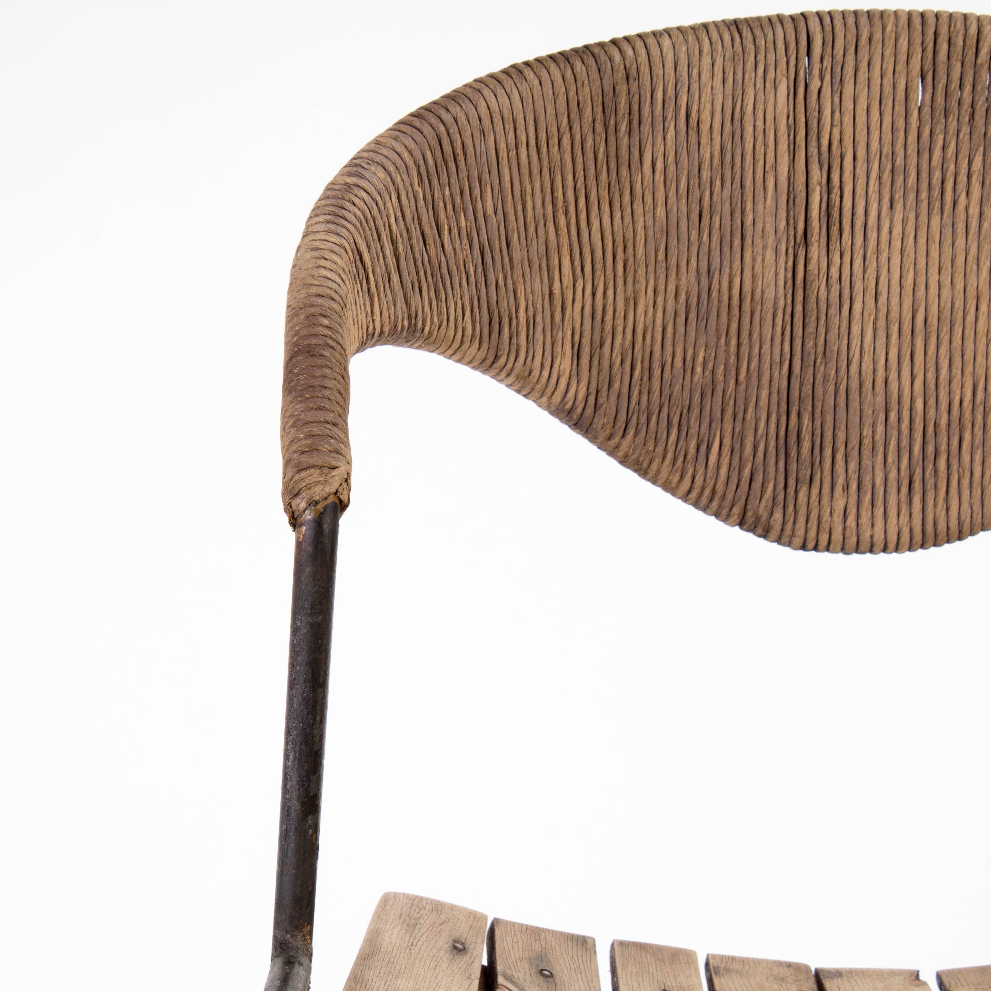 20th Century Mid-century Modern Wooden Bar Stool by Arthur Umanoff, 1960