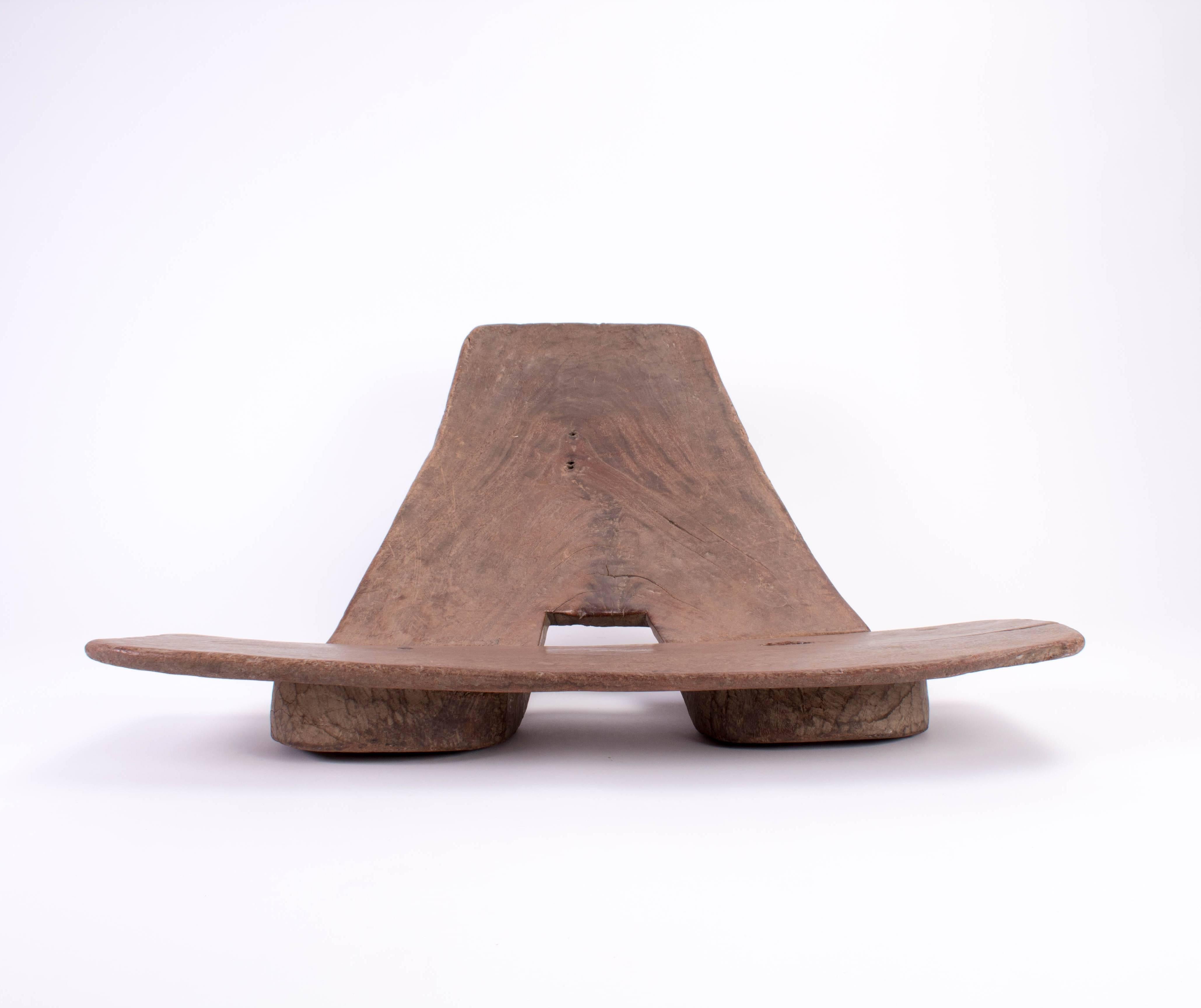 African birth chair, most likely from Mali. Also known as a stargazing chair.