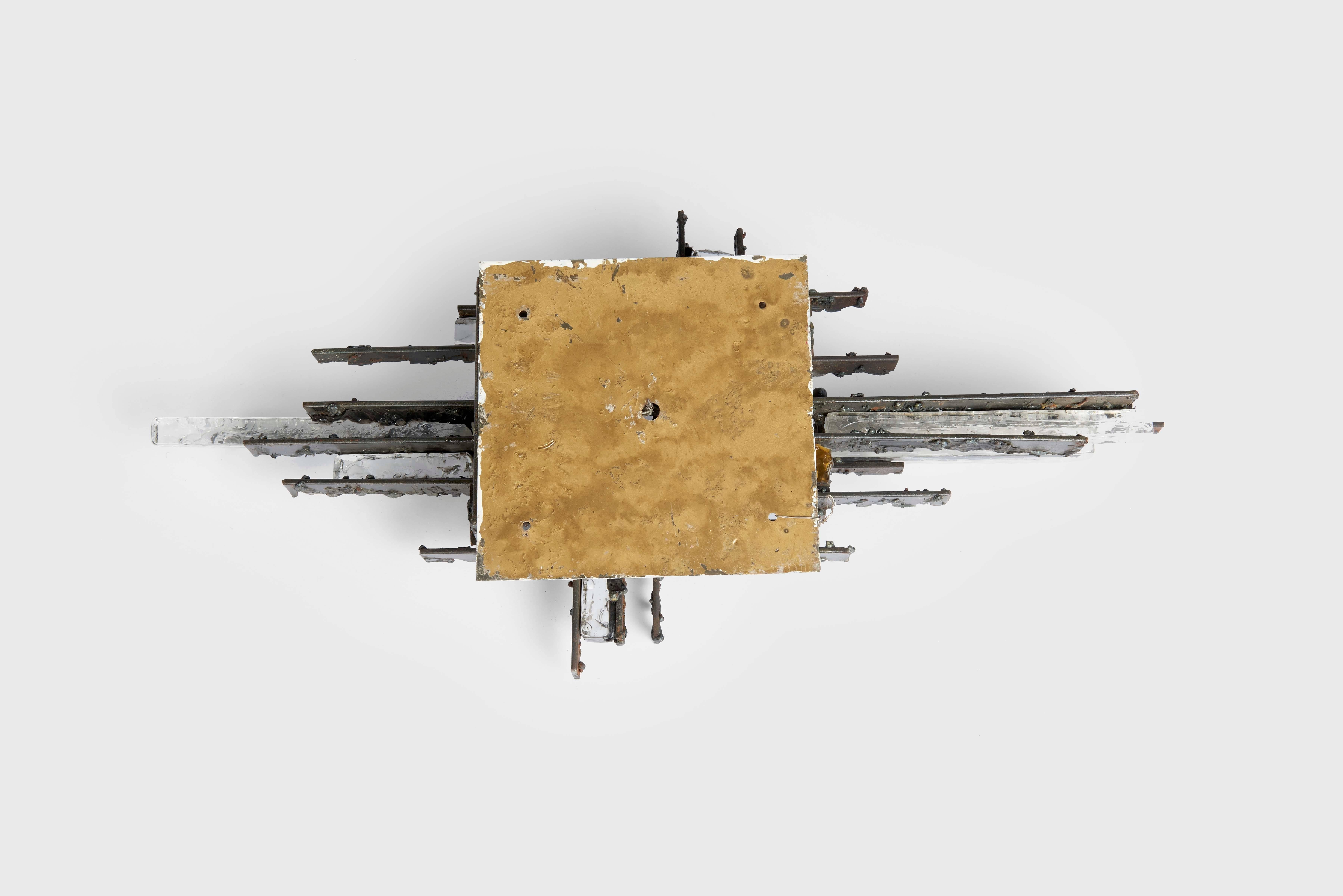 Mid Cenutry Modern Hand Forged Brutalist Sconce by Biancardi & Jordan, 1960 In Good Condition For Sale In Notting Hill, GB