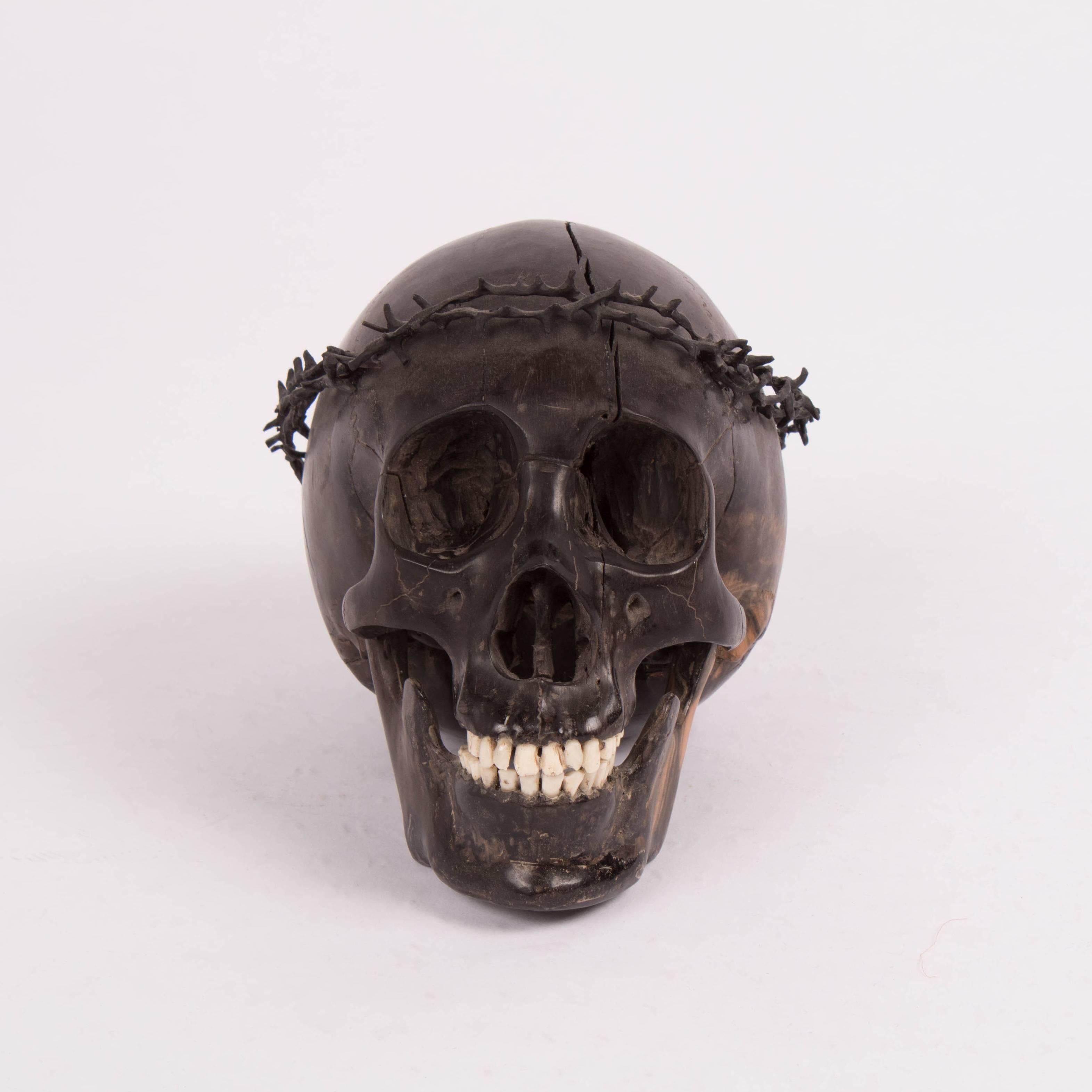 skull with crown of thorns