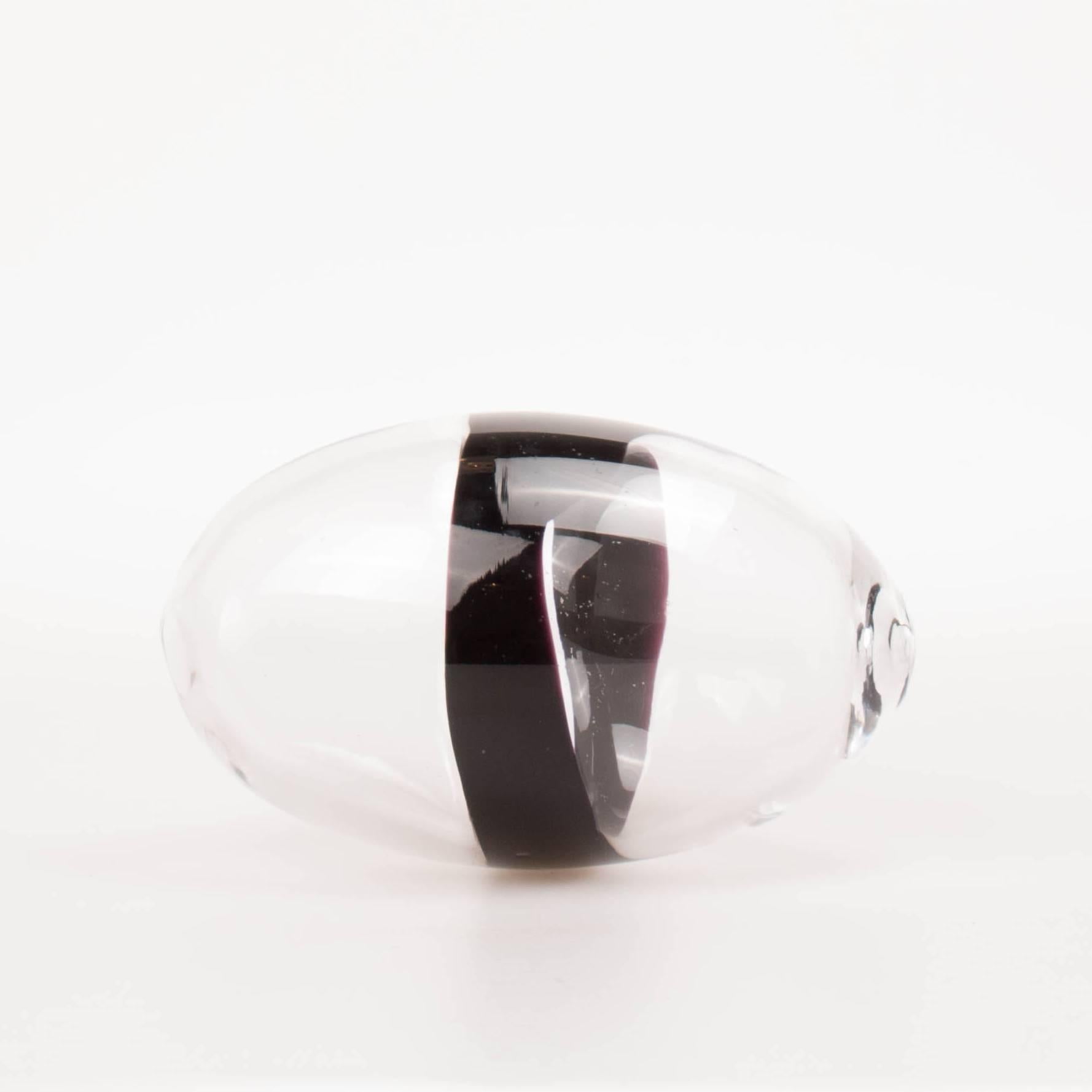 Clear Glass Egg by Ludovico Diaz de Santillana for Pierre Cardin In Good Condition In Notting Hill, GB