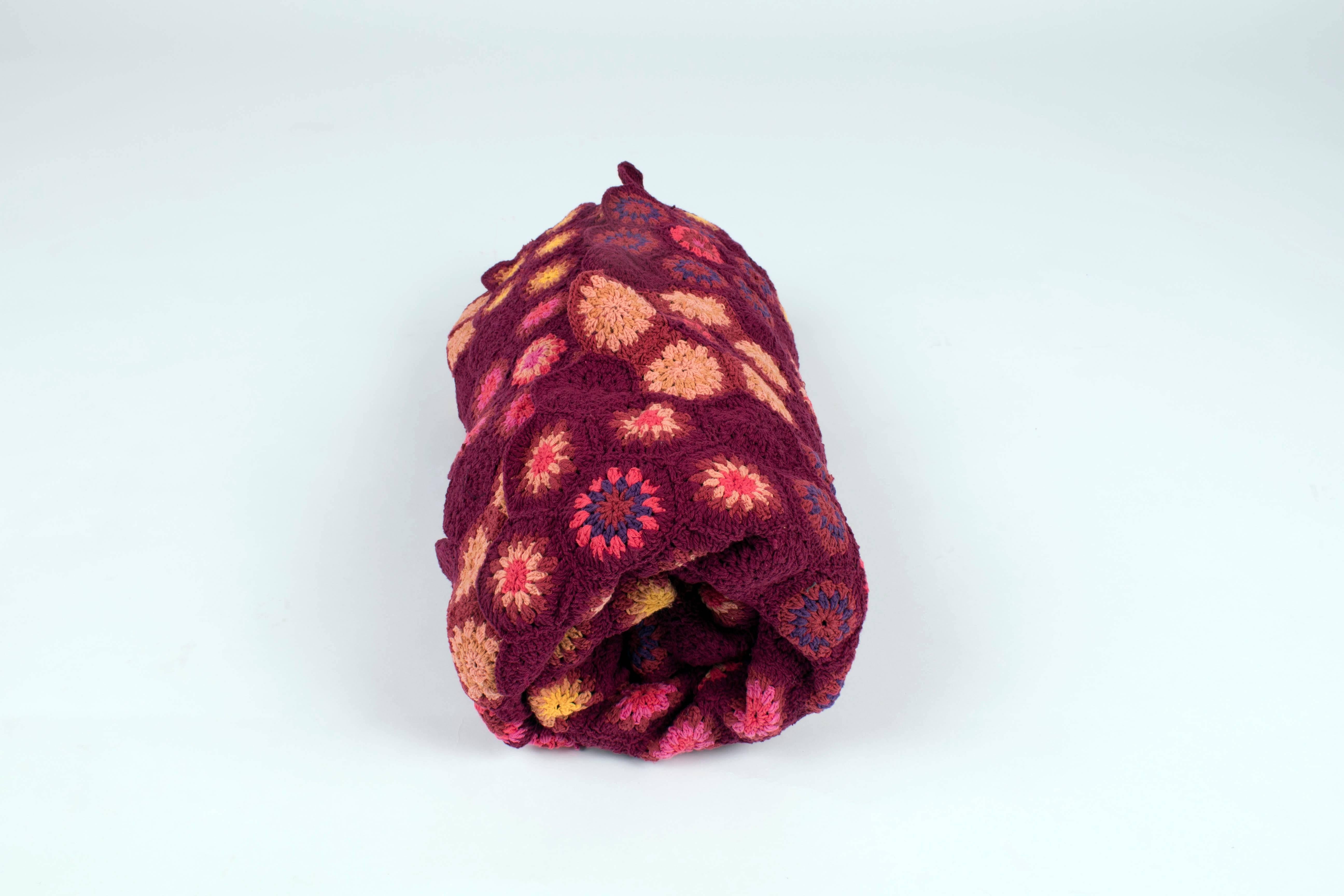 Crocheted medallion blanket designed by Kokon to Zai.
 