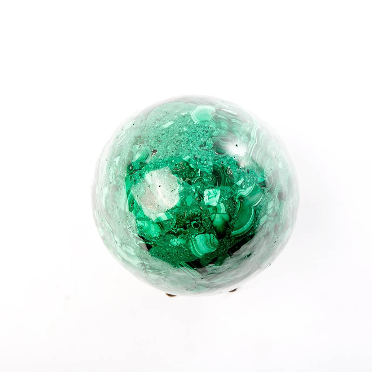 South African Gorgeous Green Malachite Egg Carvings