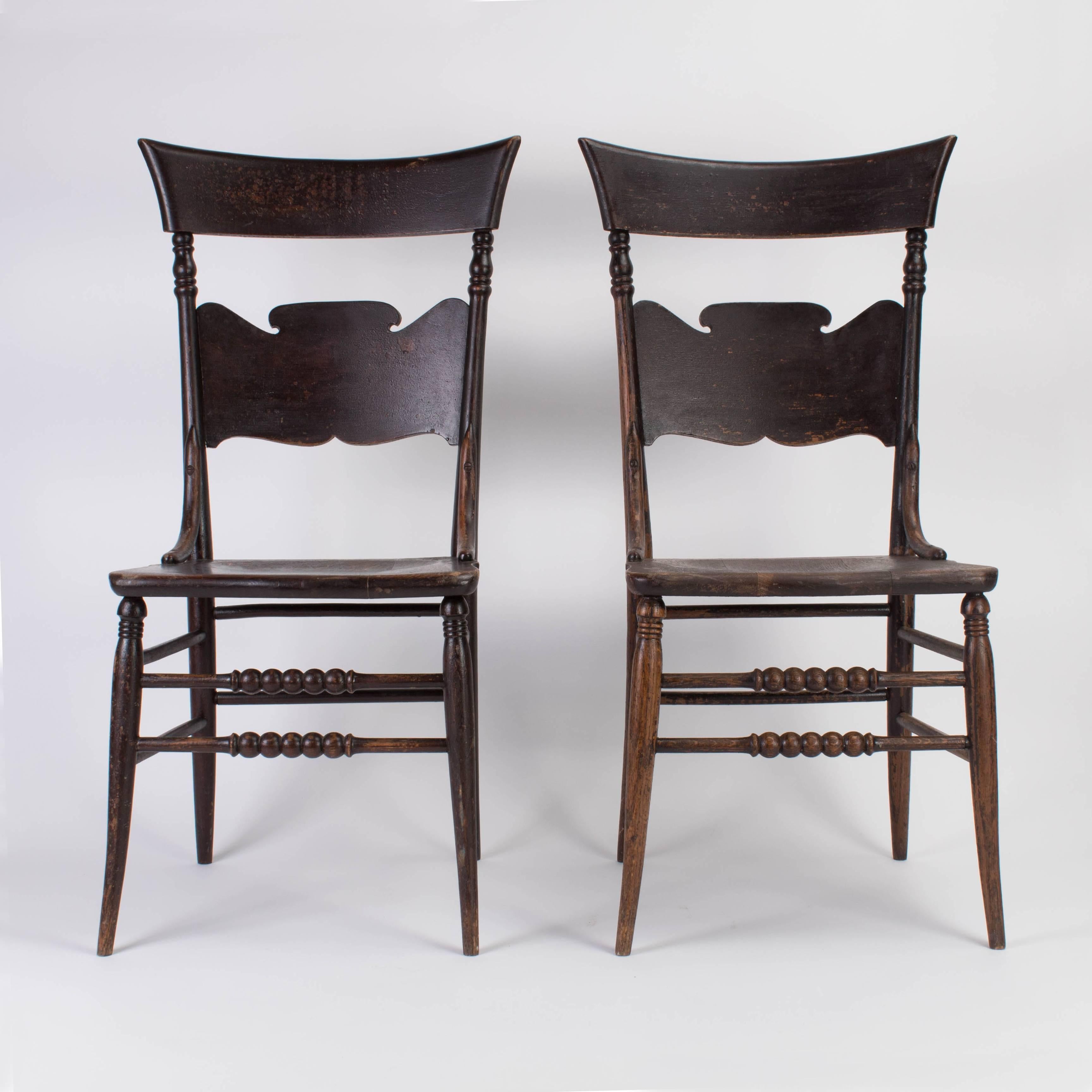 American Four Oak Chairs