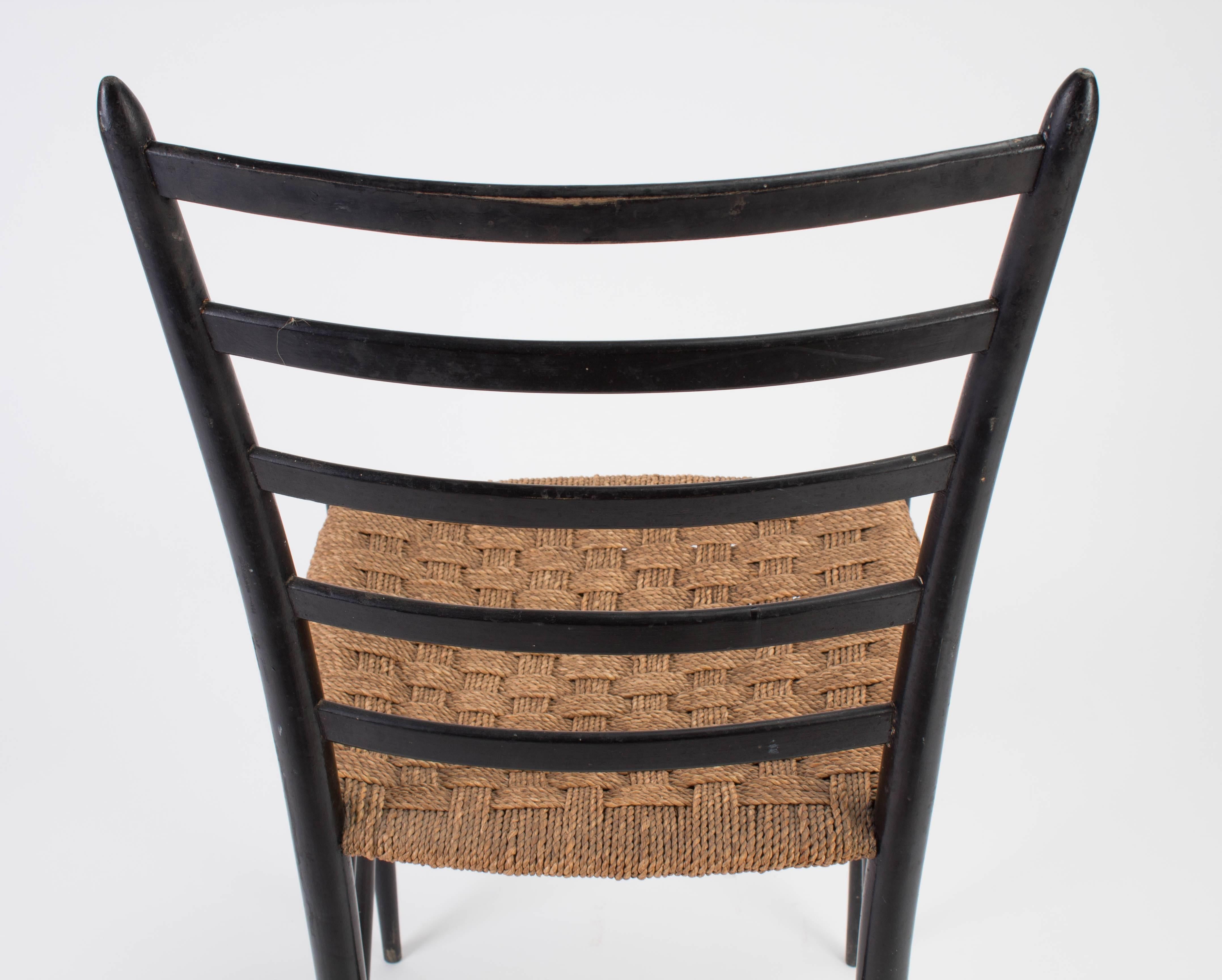 Two Ladder Back Chairs in the Style of Gio Ponti 2