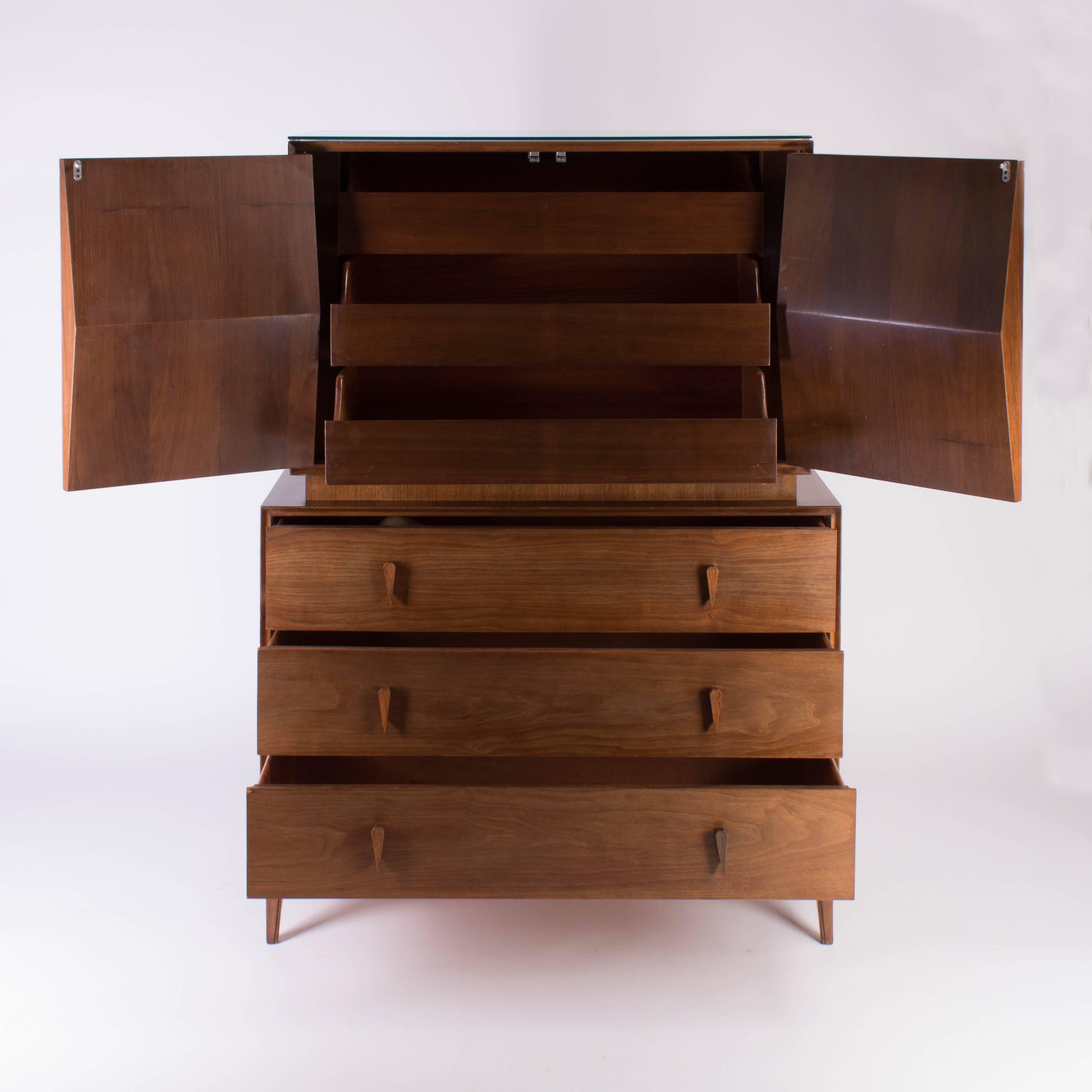 Mid-Century Modern Teak Cabinets by Albert Parvin for American of Martinsville In Excellent Condition In Notting Hill, GB