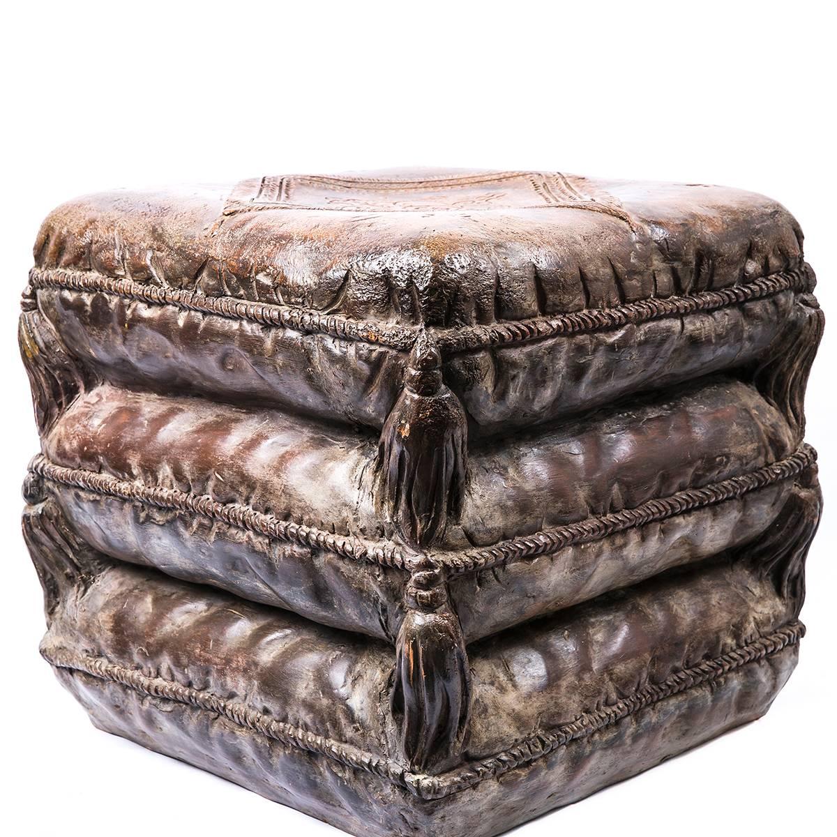 This beautifully molded stool with handcrafted etching was produced in Italy in the early 19th century.
 