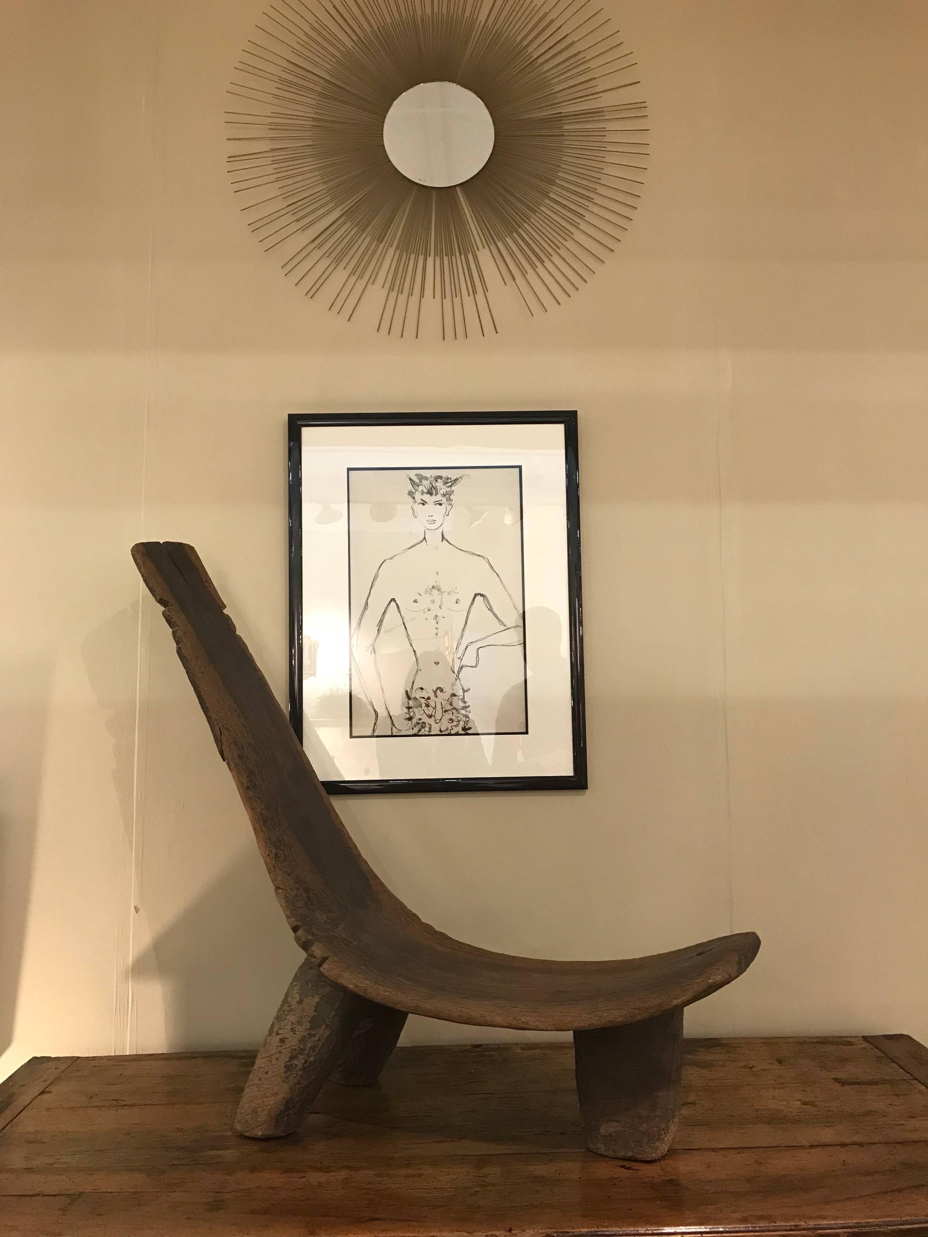 Dagalo African Lobi Tribal Deck Chair Burkina Faso, Ivory Coast In Good Condition For Sale In London, GB