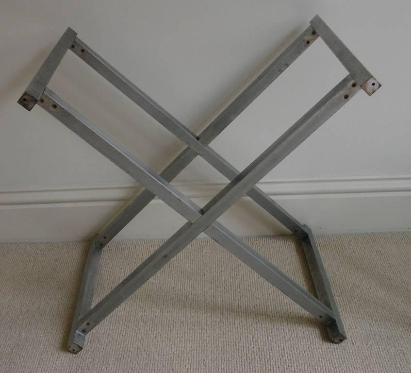 1930's Jacques Adnet Pair of Two-Tier Nickel and Glass Side End tables 2