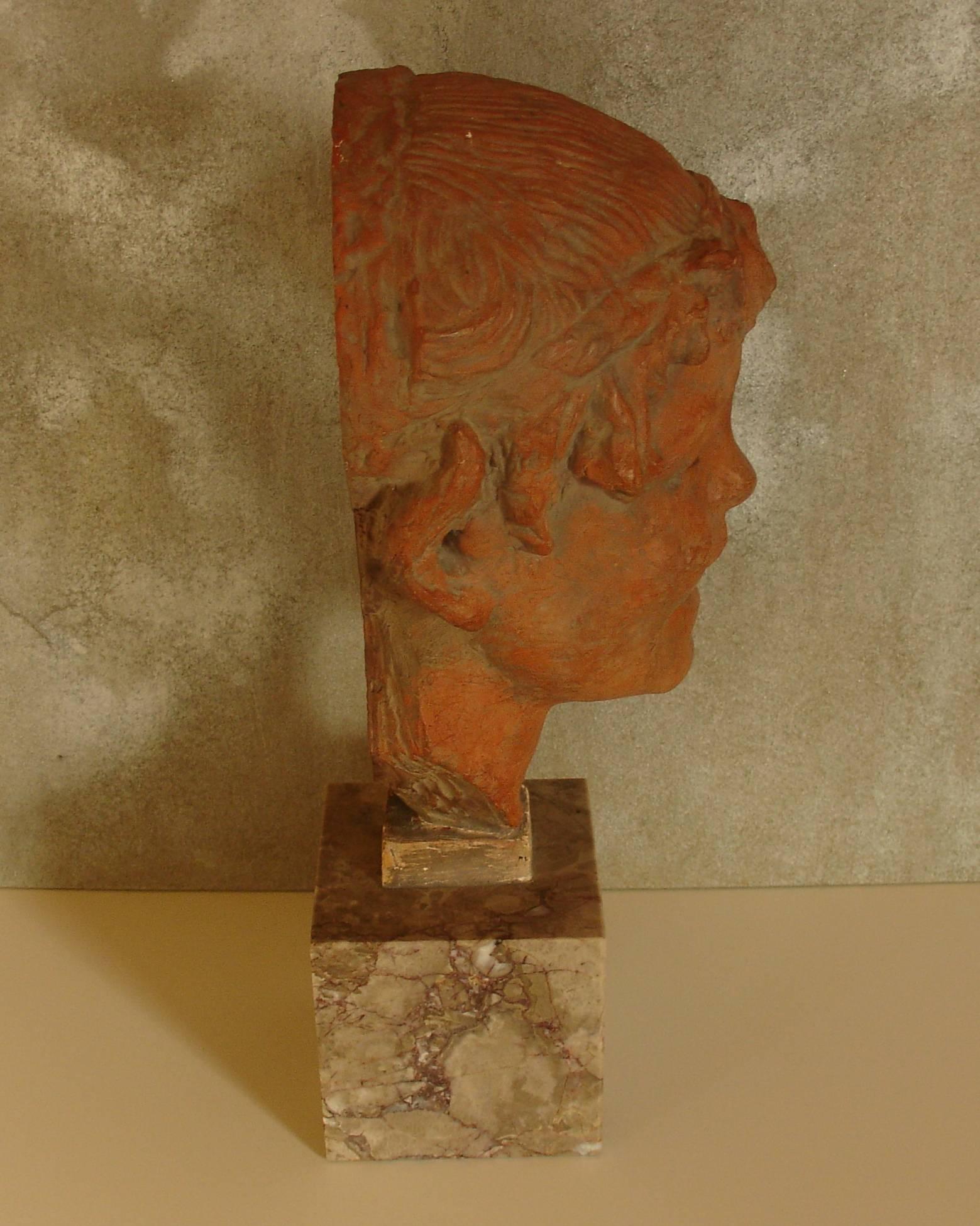 Terracotta Sculpture of a Faun's Head in the Manner of Carpeaux, French In Good Condition In London, GB