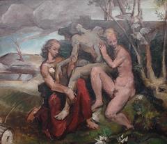 1915-1990 John Rogers Cox, American Allegorical Scene painting, oil on canvas