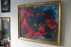 Pillon Mixed-Media on Canvas, French Artist, Late 20th Century