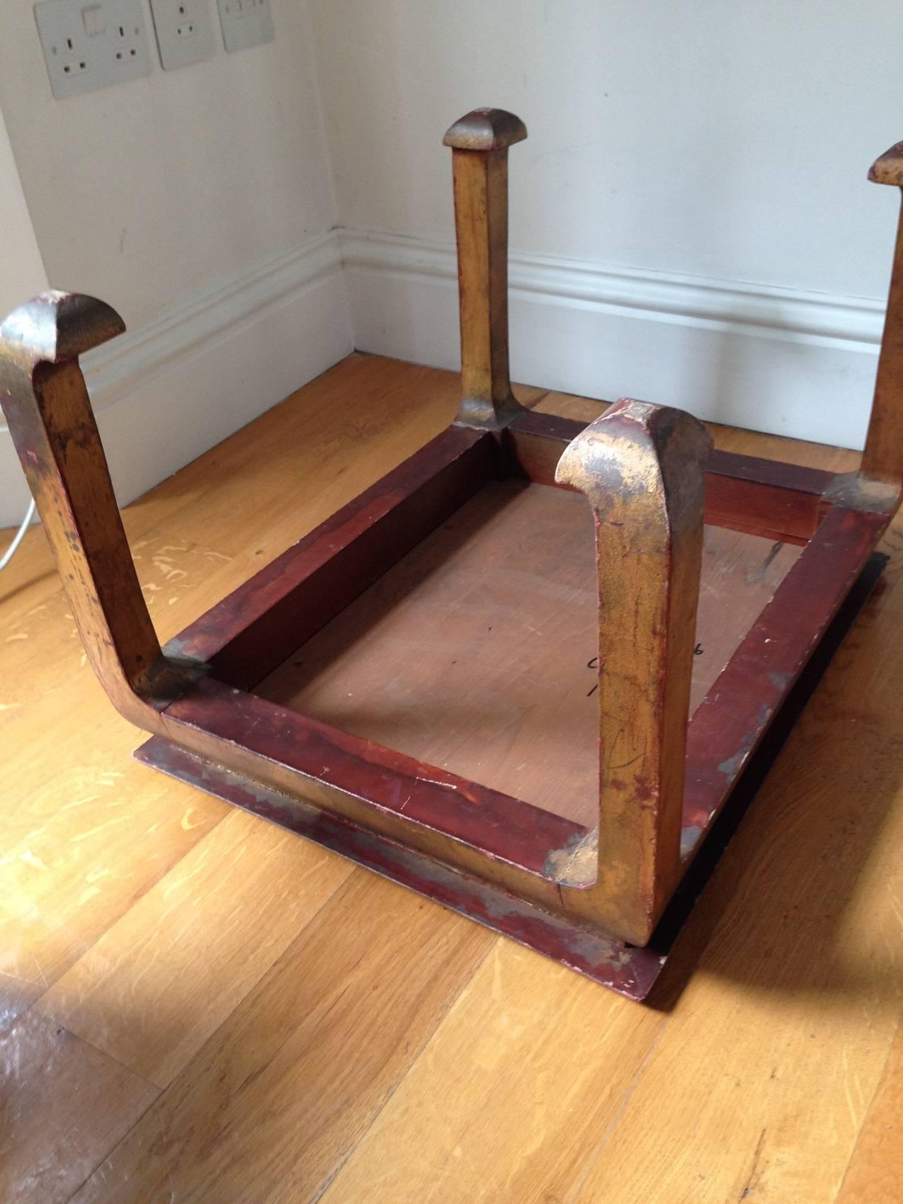 Pair of Laquered Wood and Marble Side Tables Bouts de Canape, French, circa 1940 For Sale 4