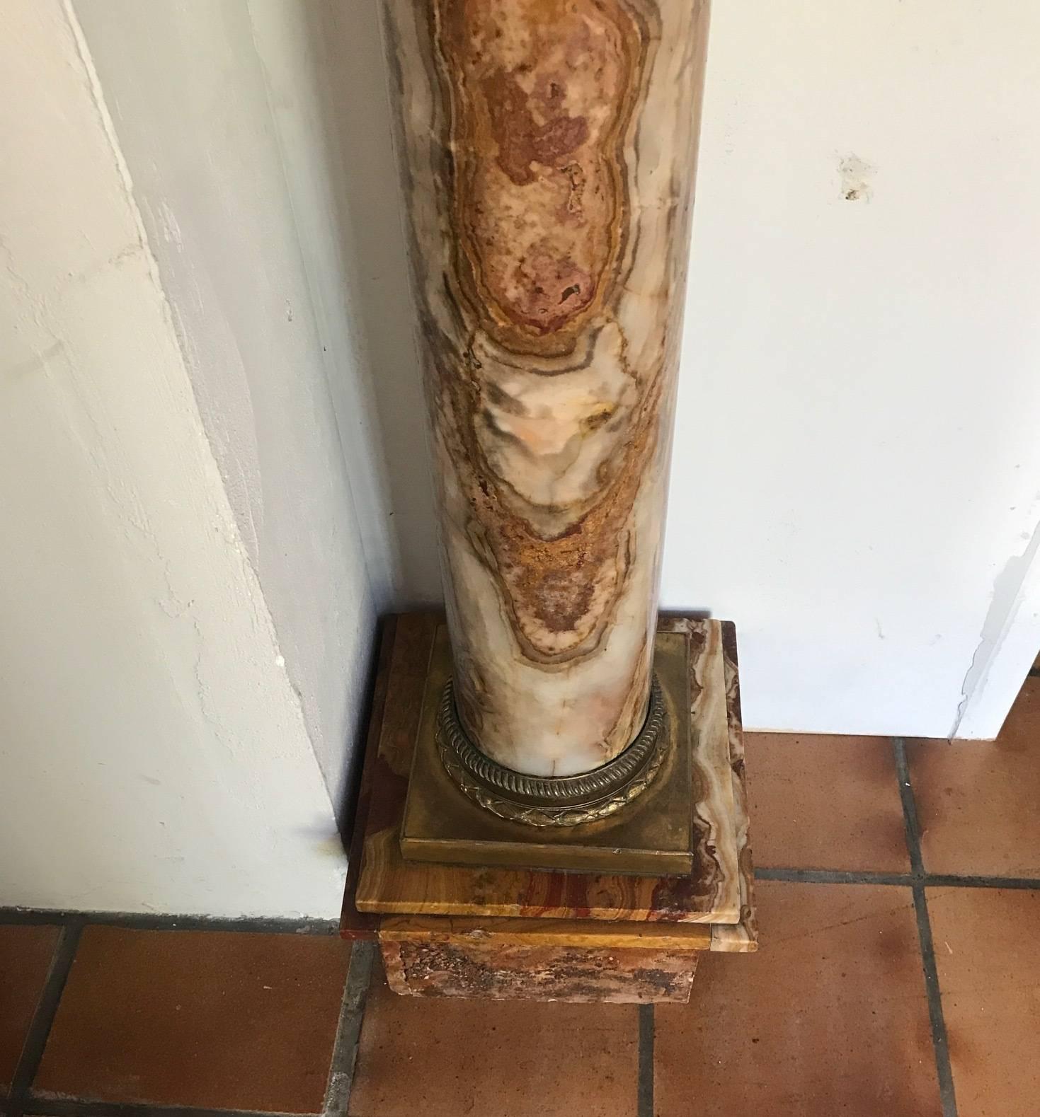 Marble Pedestal Column with Ormolu Mounts, Italian, circa 1900 In Excellent Condition For Sale In London, GB