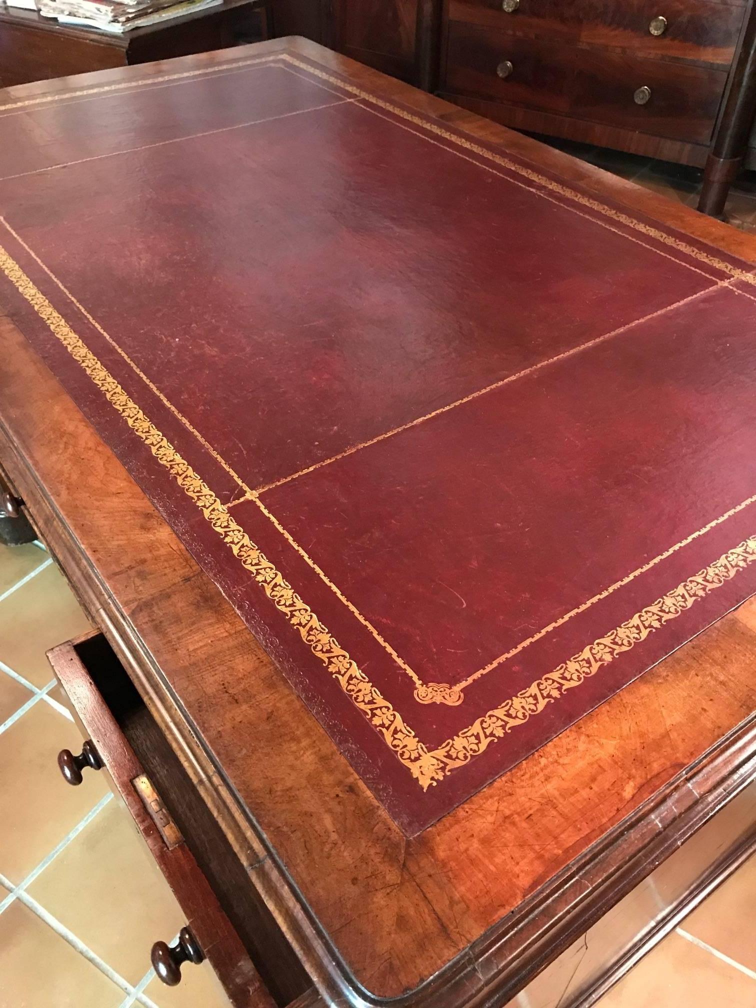 19th Century Impressive Georgian Mahogany Double Sided Partners Desk 1