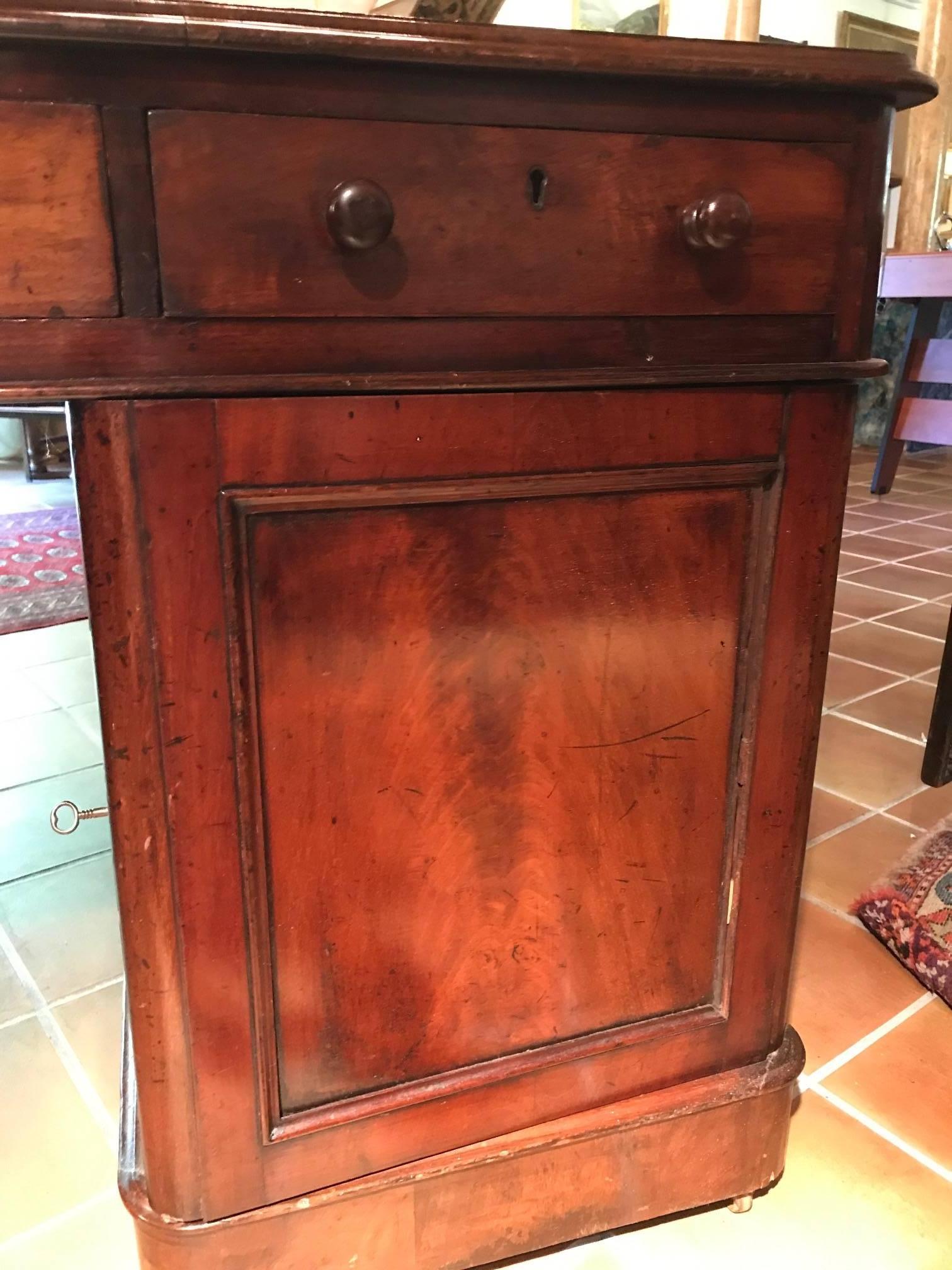 19th Century Impressive Georgian Mahogany Double Sided Partners Desk 3