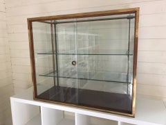 Vitrine Brass and Glass, English, Early 20th Century