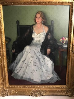 Edwin Greenman, Royal Society of Portrait artists, Oil on Canvas "Mrs Franks"
