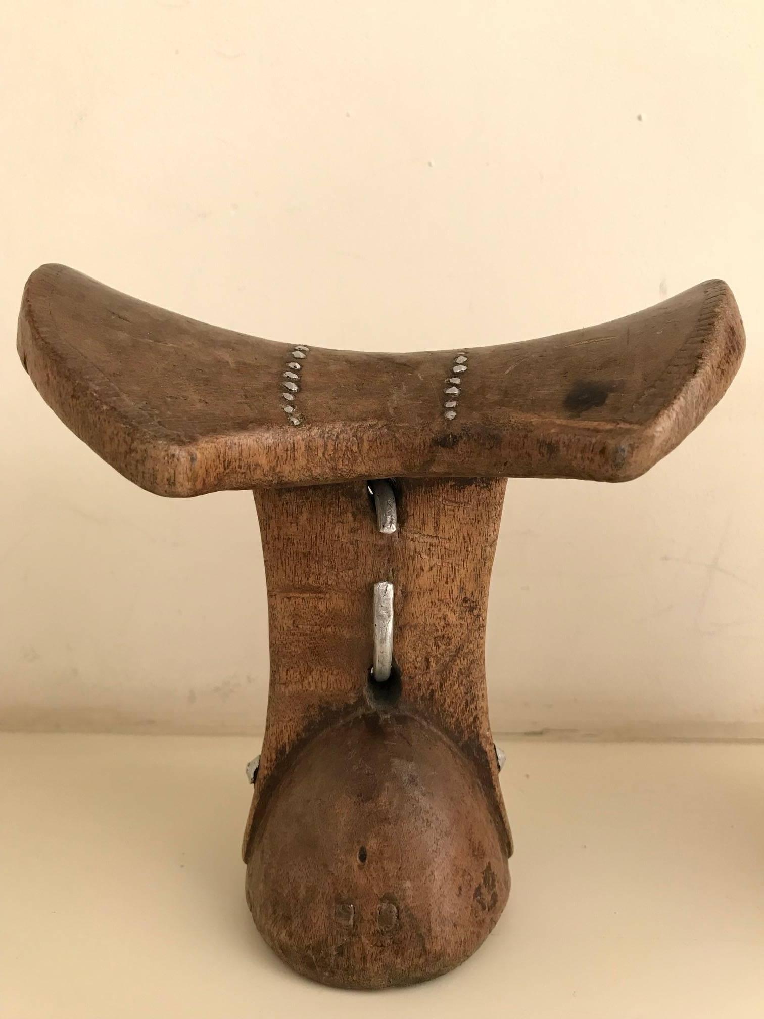 A set of two Ethiopian Turkana headrests made by the Dassanetch people. Selling as a set but can be separated, just work very well together as decorative objects.