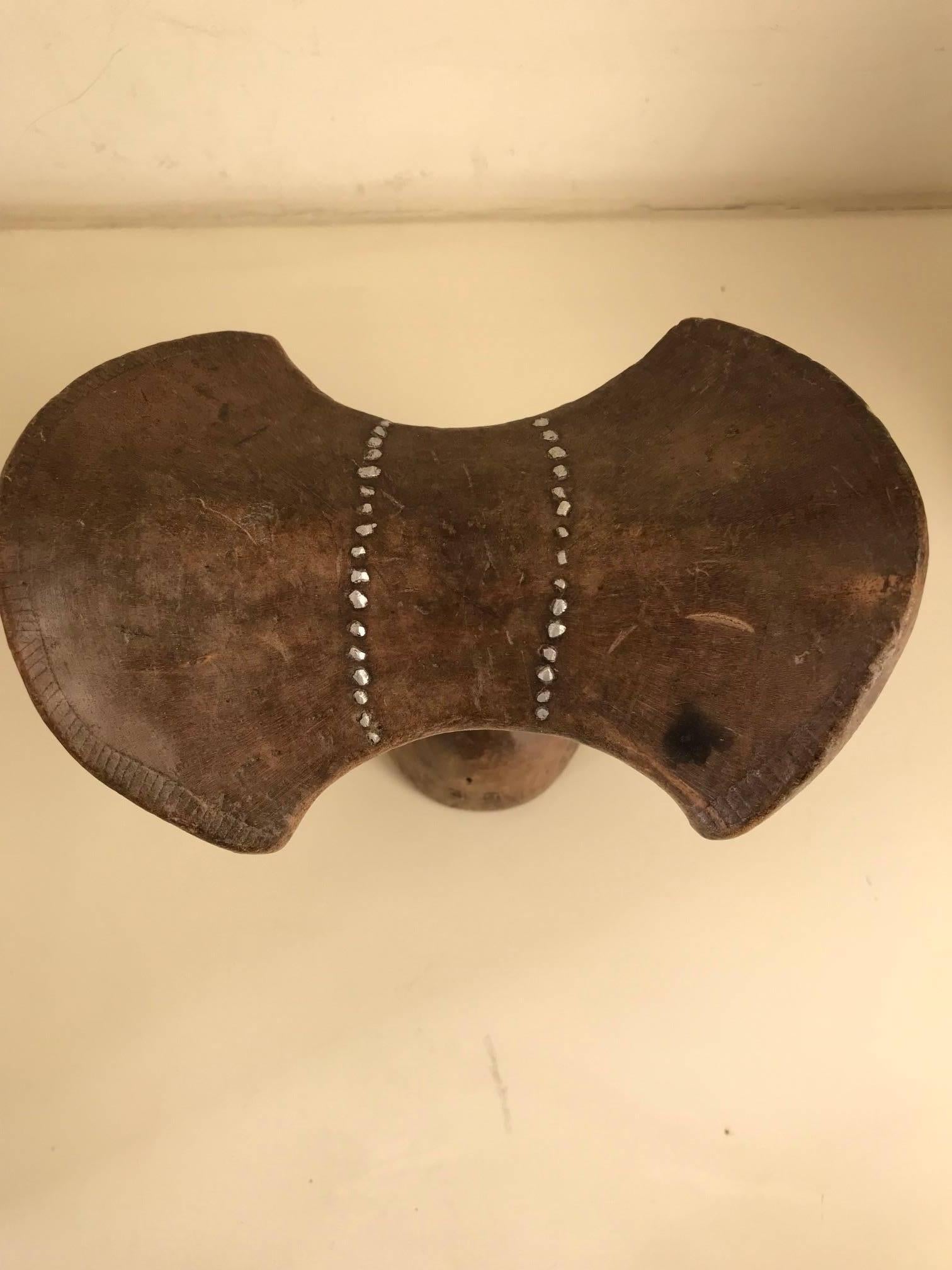 Metal Two Turkana African Headrests, Ethiopian from the Dassanetch People