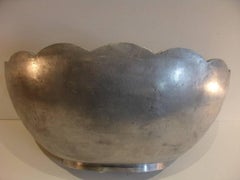 Large 1930s English Cast Aluminium Wall Light/Uplighter with Starburst Detail