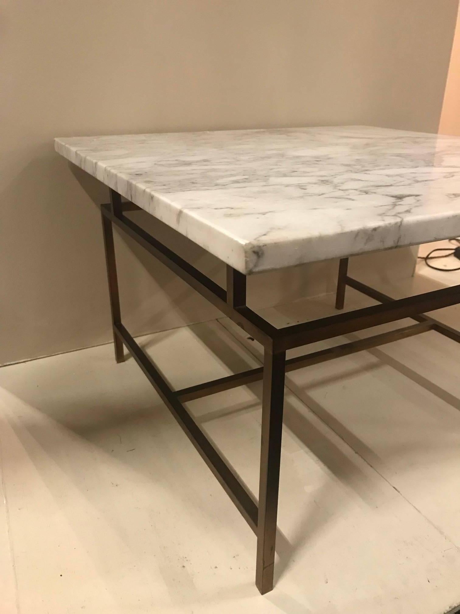 bronze and marble coffee table