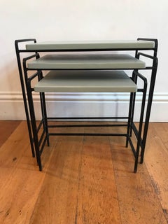 French 1950s Nest of Three Small Side Tables