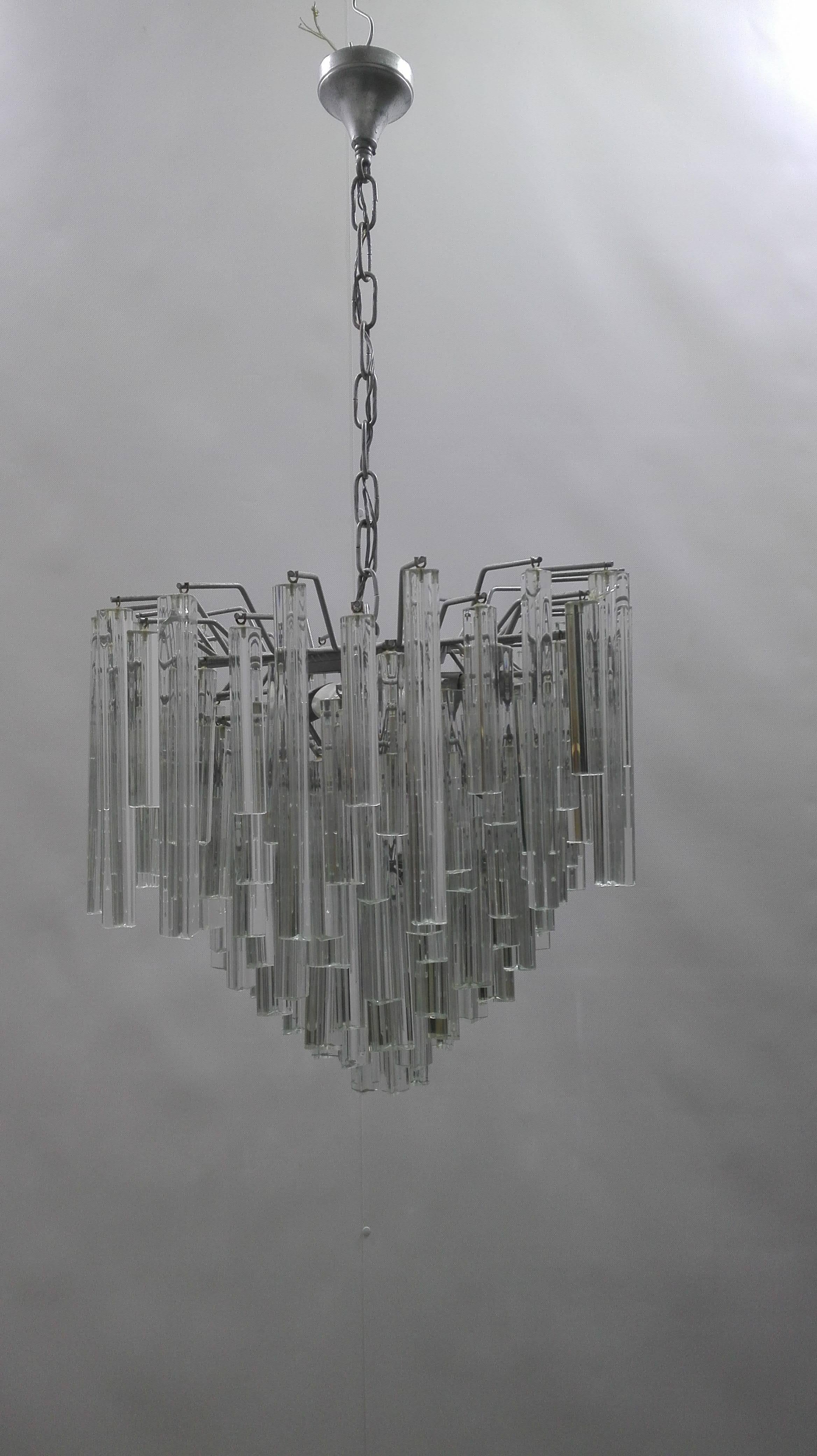 Stainless Steel Chandelier Paolo Venini