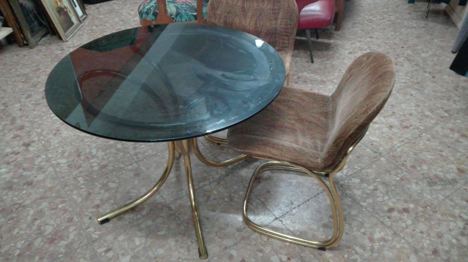 Mid-Century Modern Set of Table and Chairs Gastone Rinaldi for RIMA, 1970 For Sale