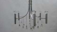 Chandelier Attributed to Gaetano Sciolari, Six Lights, 20th Century