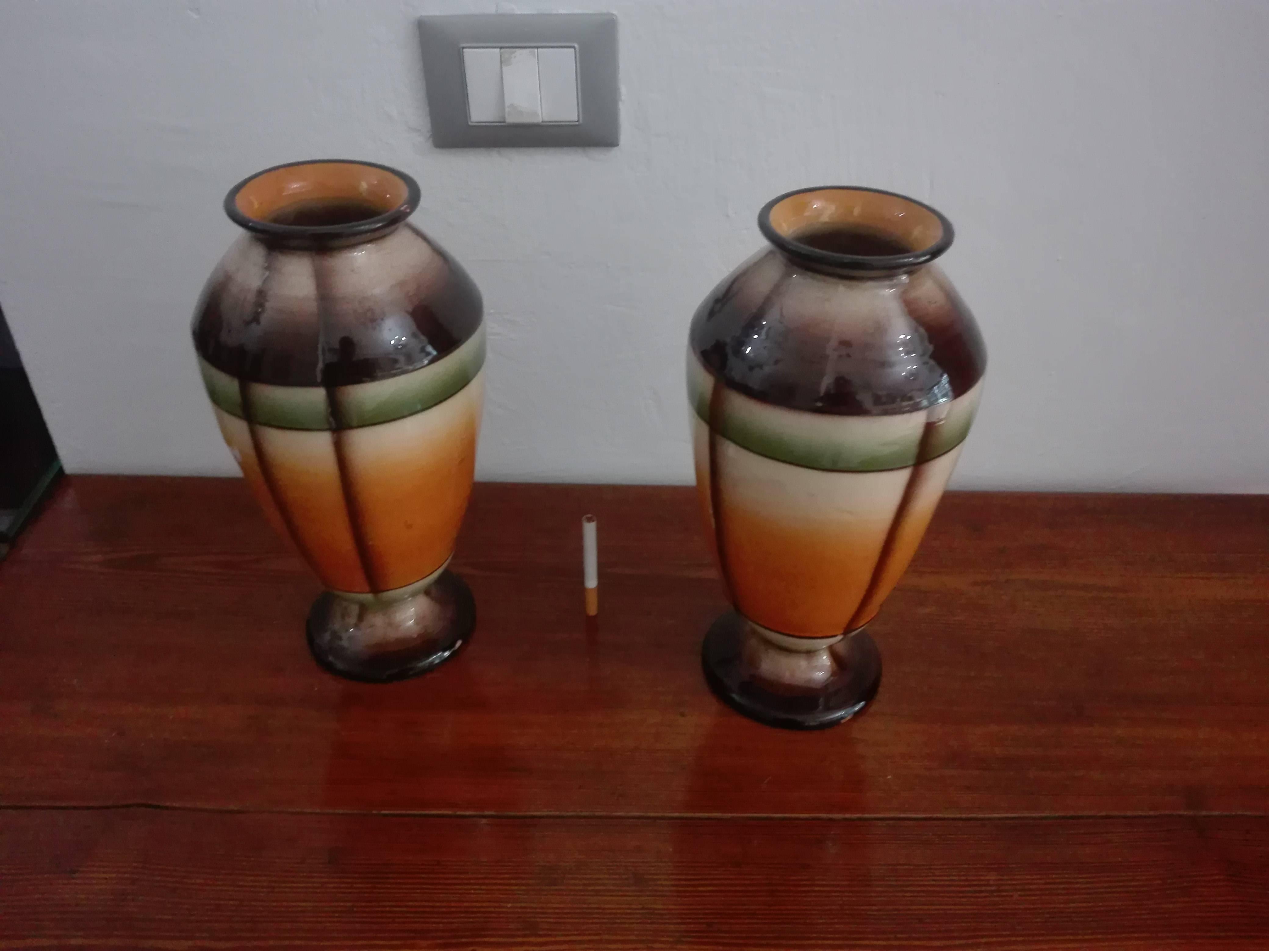 Polychromed Couple Vase, Italy, 1950