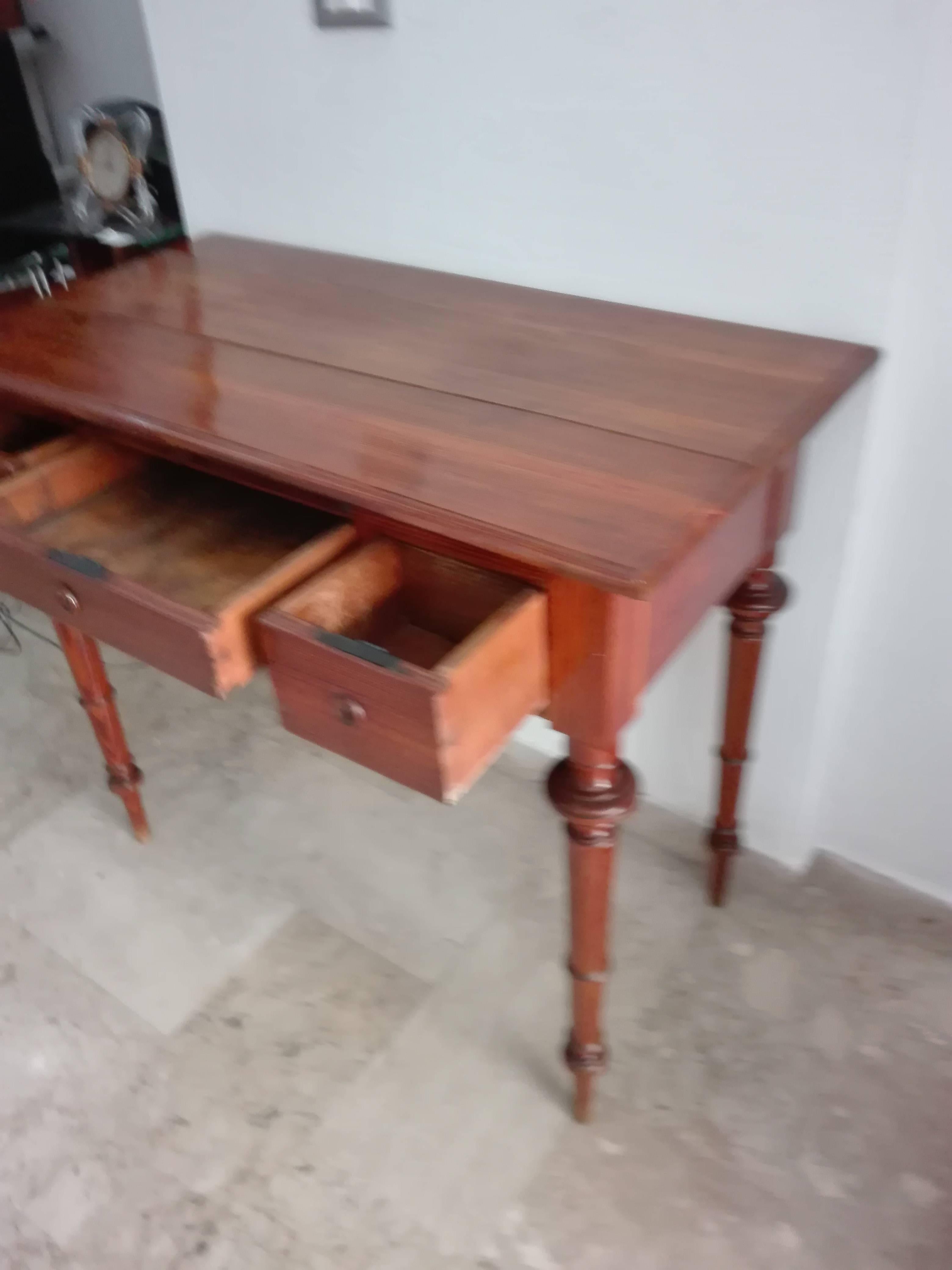 Italian Quality Walnut and Rosewood Tree Style Desk