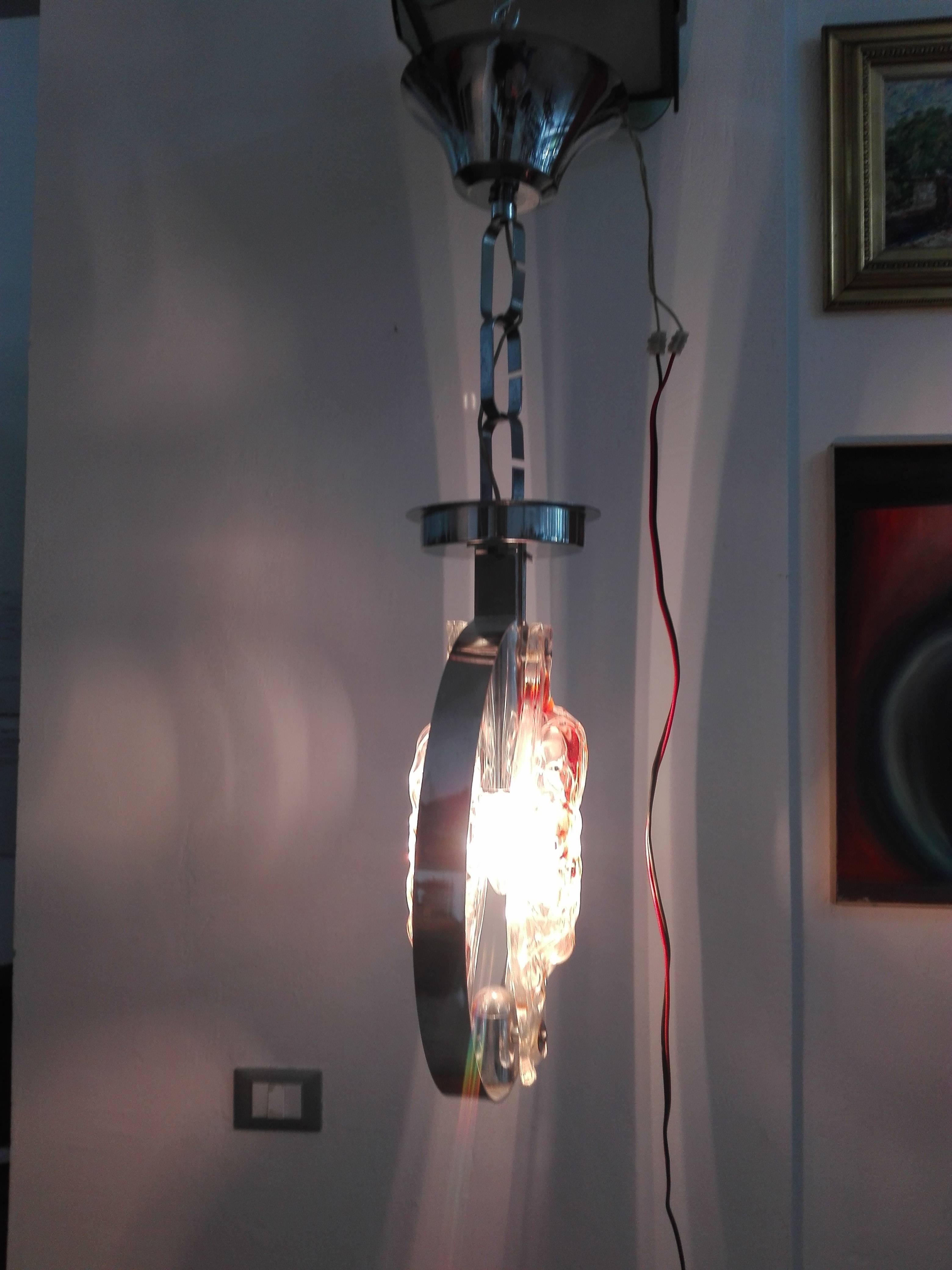 Mazzega Blown Glass Chandelier in the 1970s 2