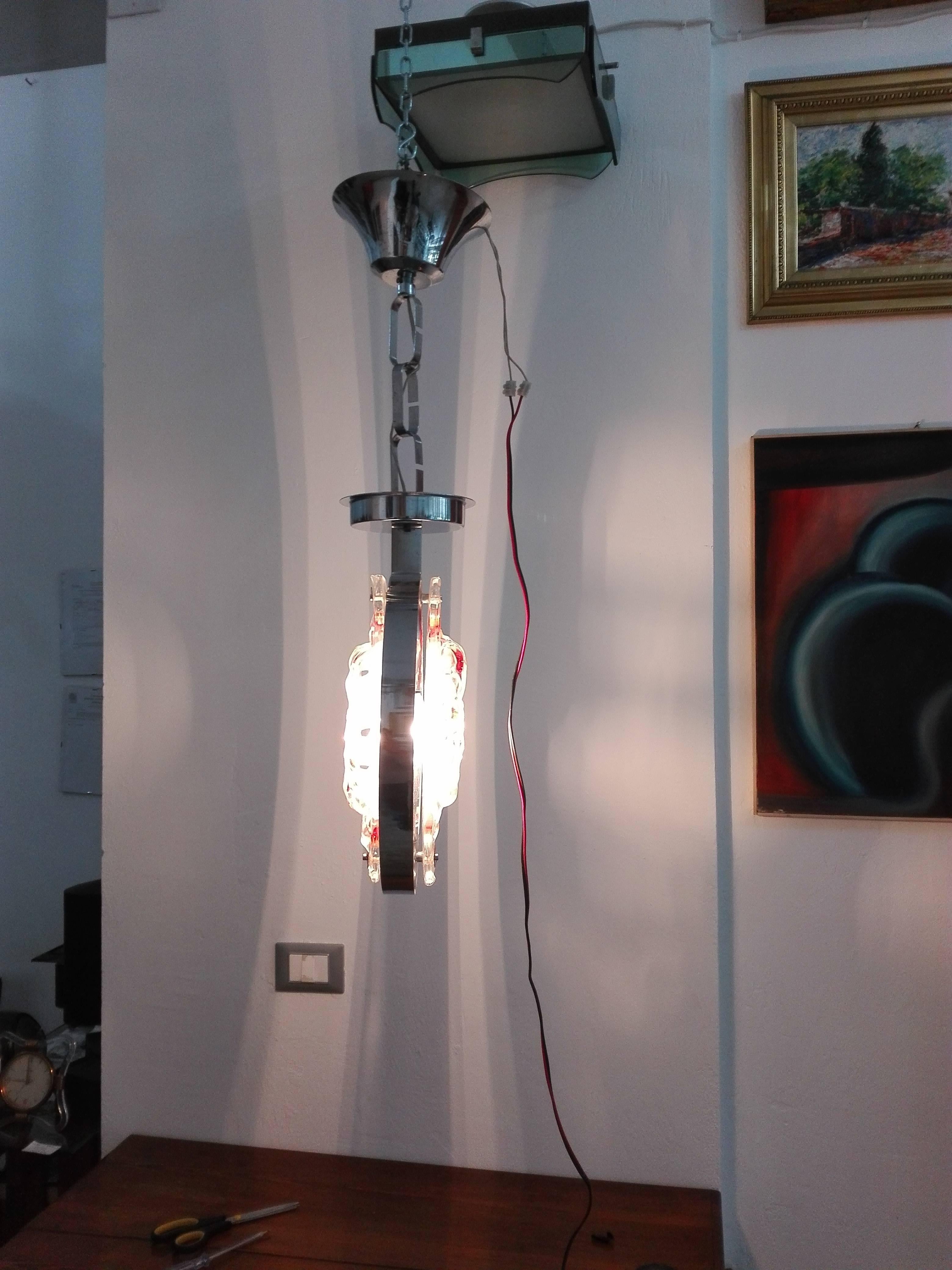 Mazzega Blown Glass Chandelier in the 1970s In Good Condition In Palermo, Italia