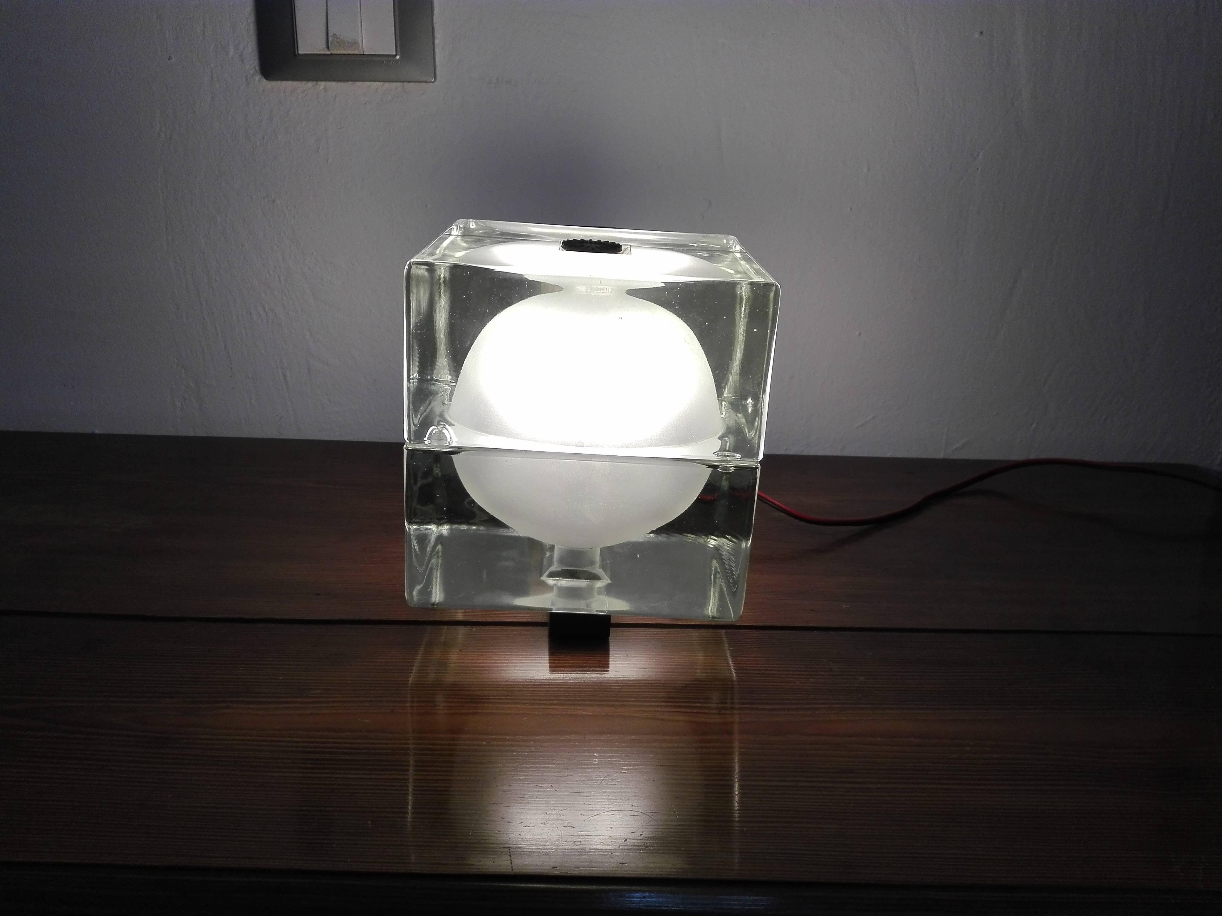 Glass 'Cubosfera' Sconce by Alessandro Mendini 1