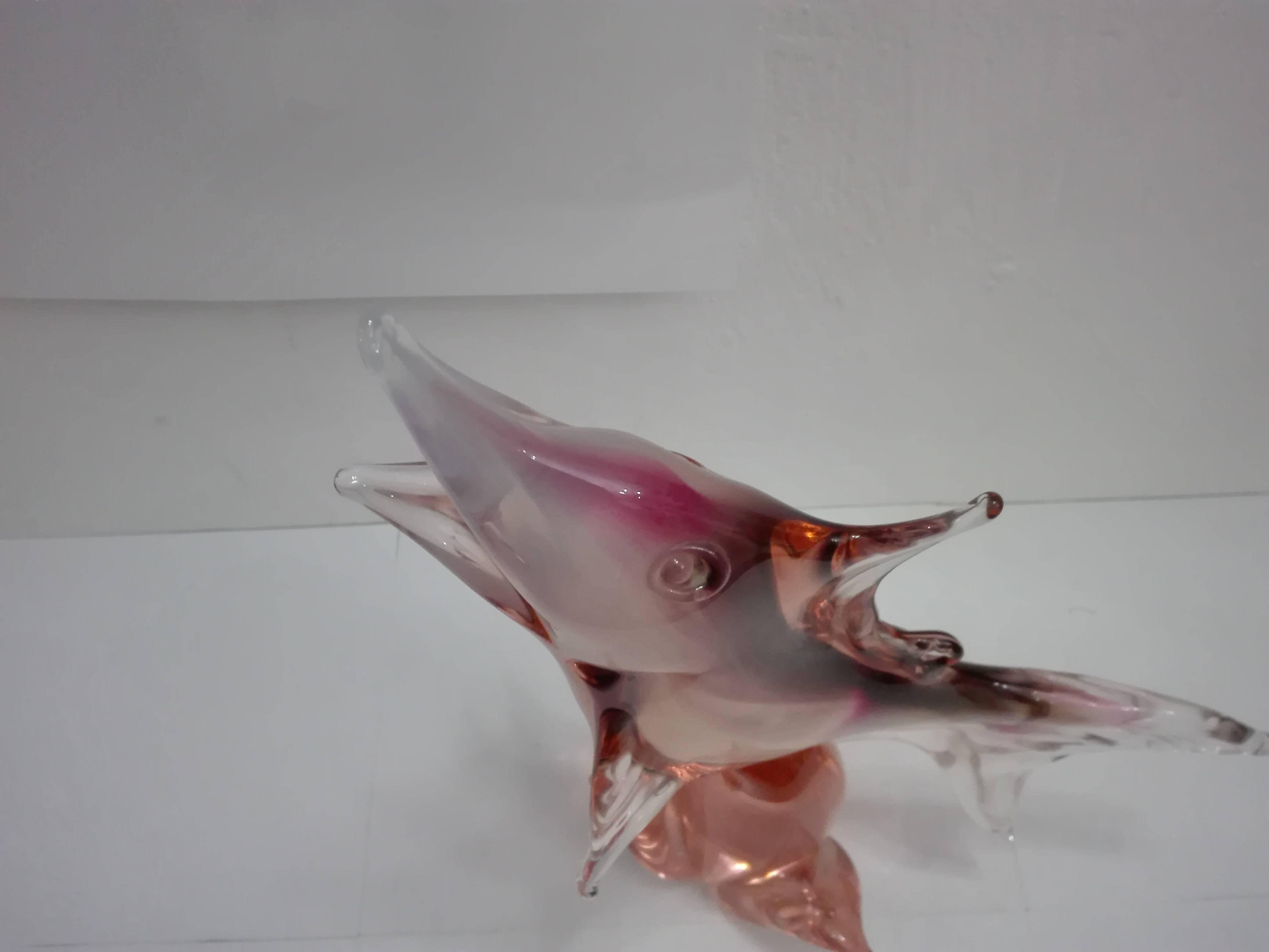 Mid-Century Modern Murano Fish Sculpture by Licio Zanetti, 1970 For Sale