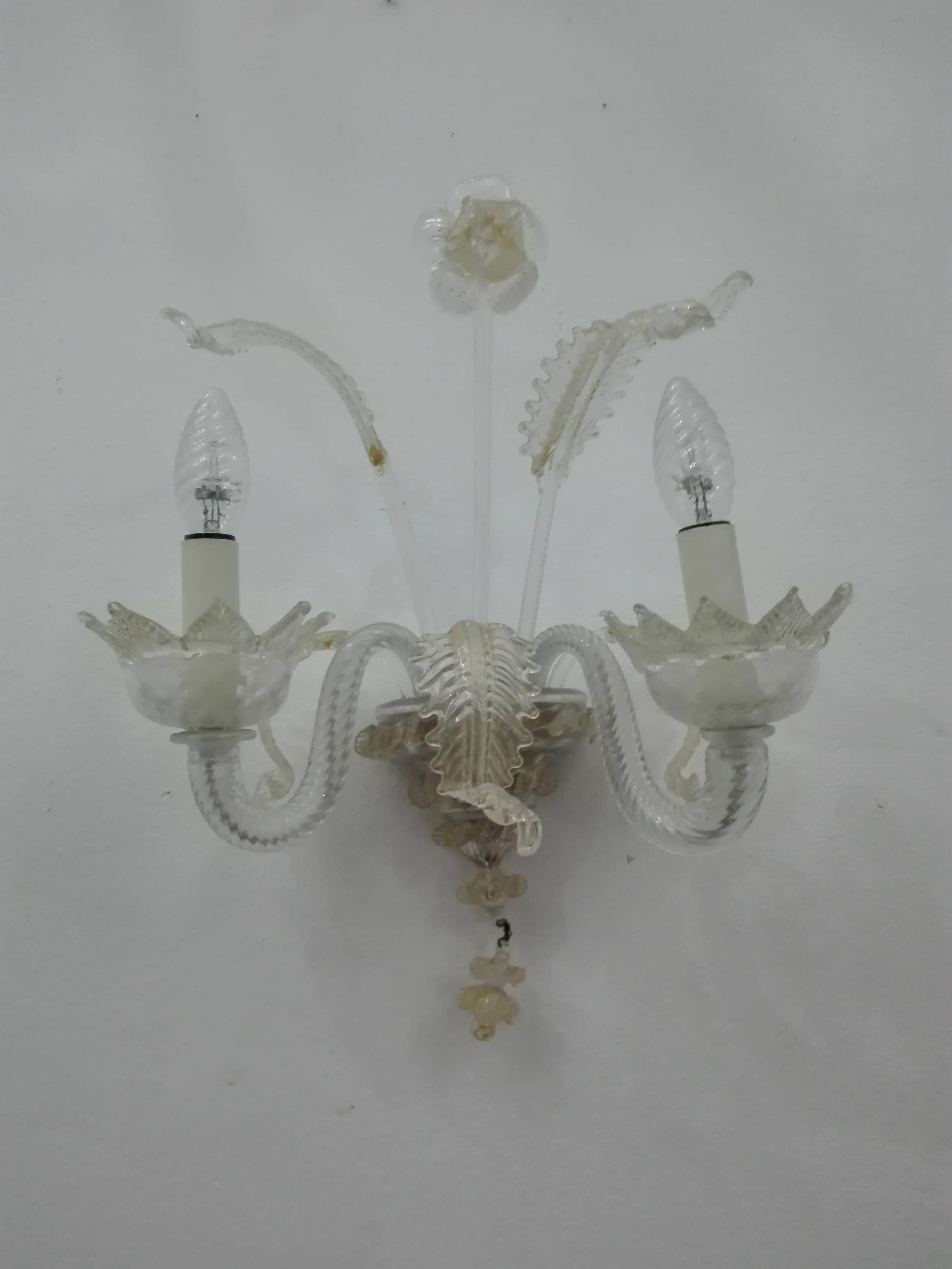 Classic Venetian Style Wall Lamp In Excellent Condition In Palermo, Italia